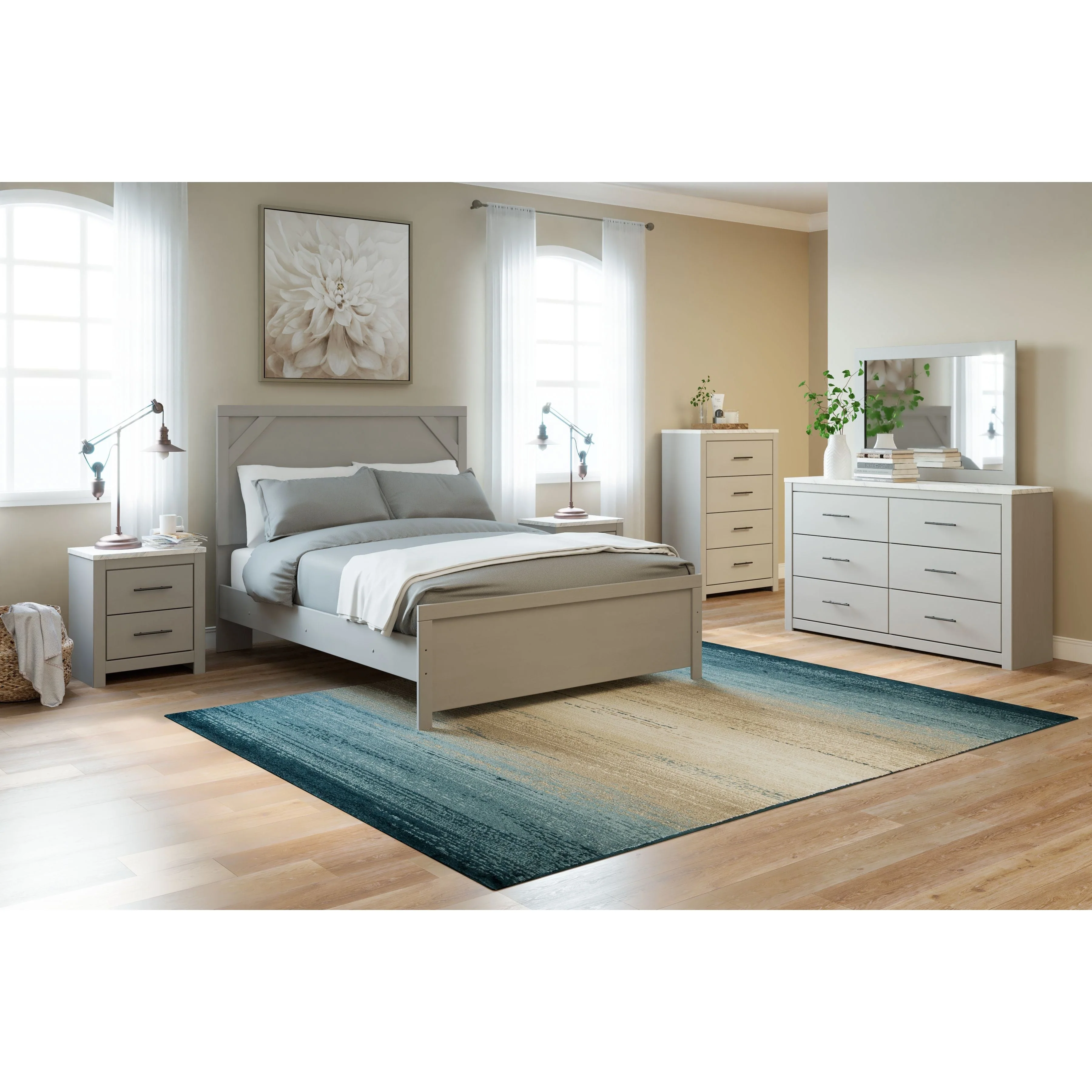 Cottenburg - Light Gray/white - Dresser, Mirror - Image 3
