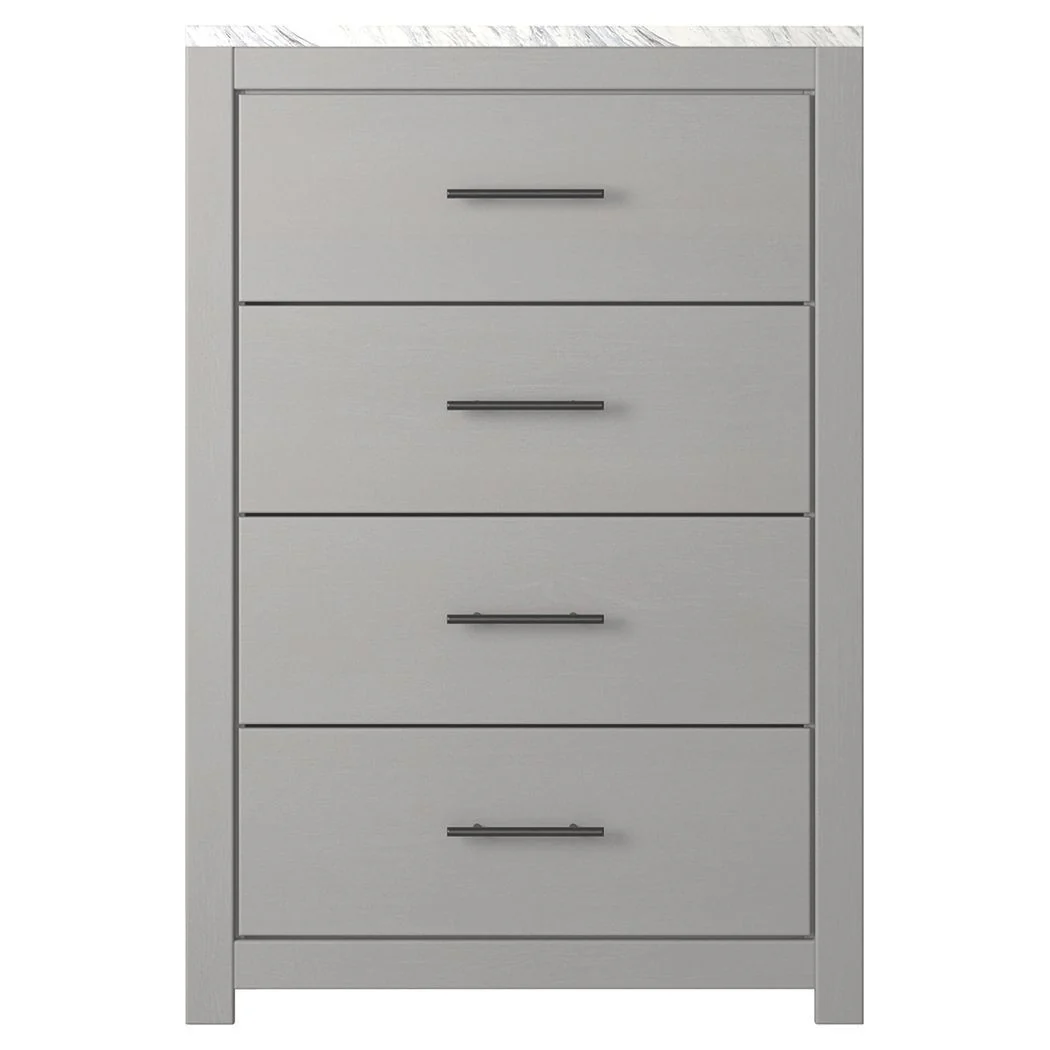 Cottonburg - Light Gray/white - Four Drawer Chest - Image 3