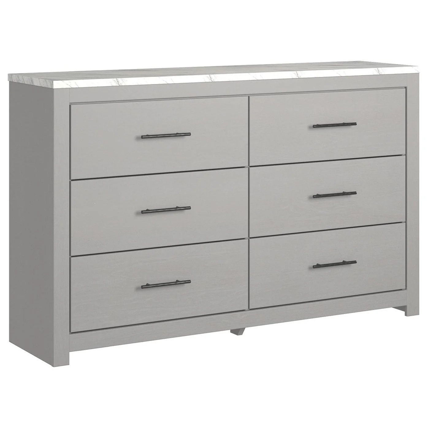 Cottonburg - Light Gray/white - Six Drawer Dresser