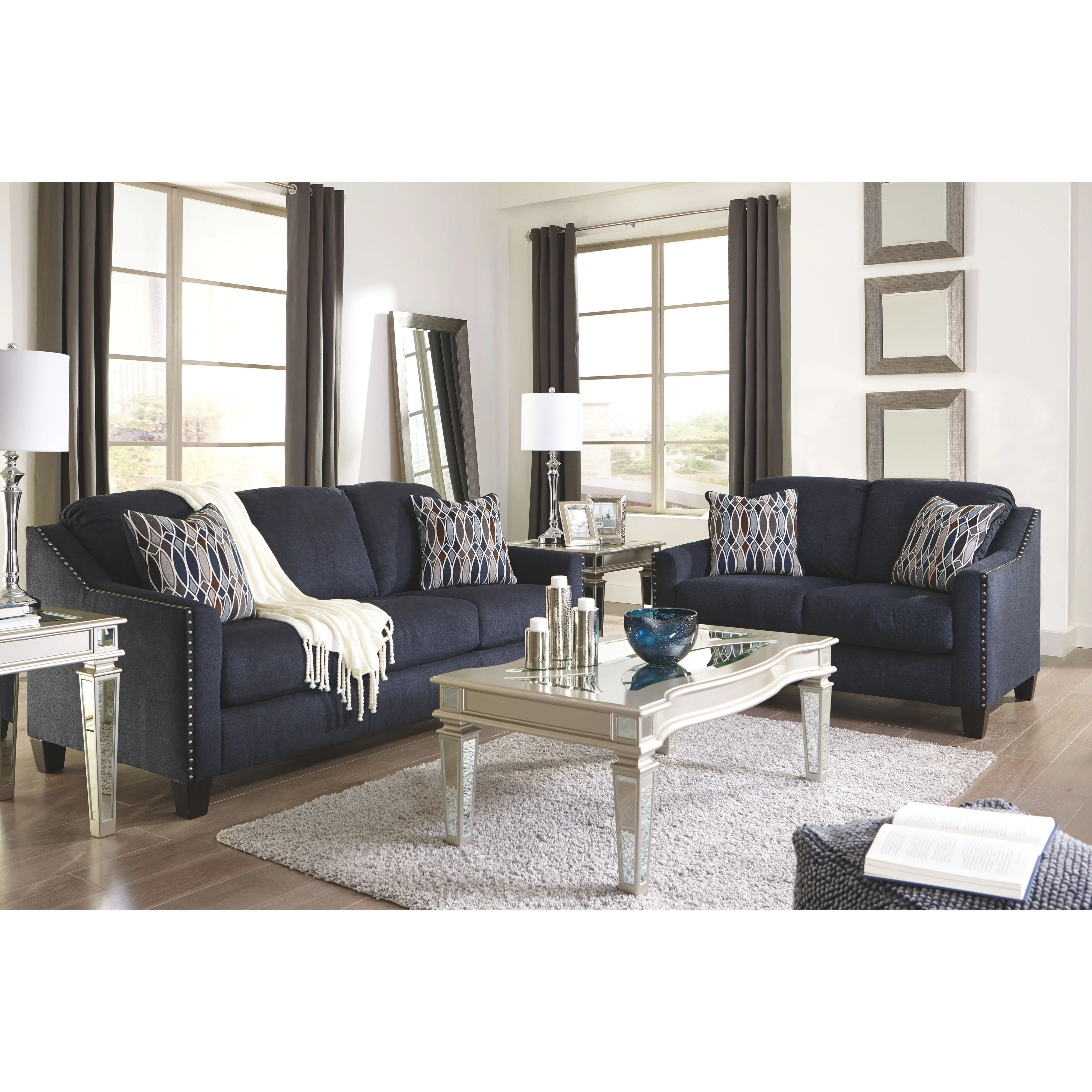 Creeal - Blue - Loveseat - Image 8