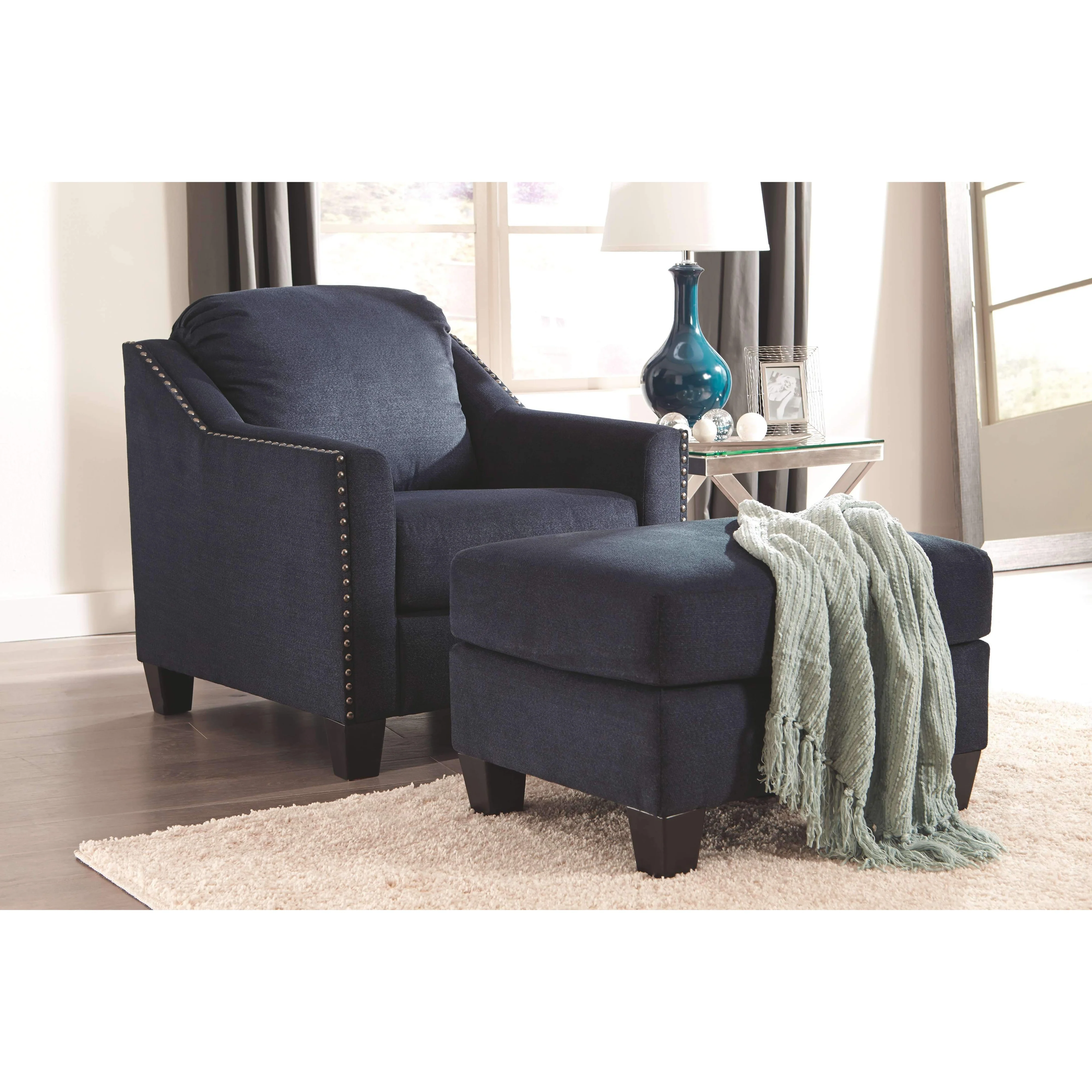 Creeal Heights - Ink - 2 Pc. - Chair With Ottoman