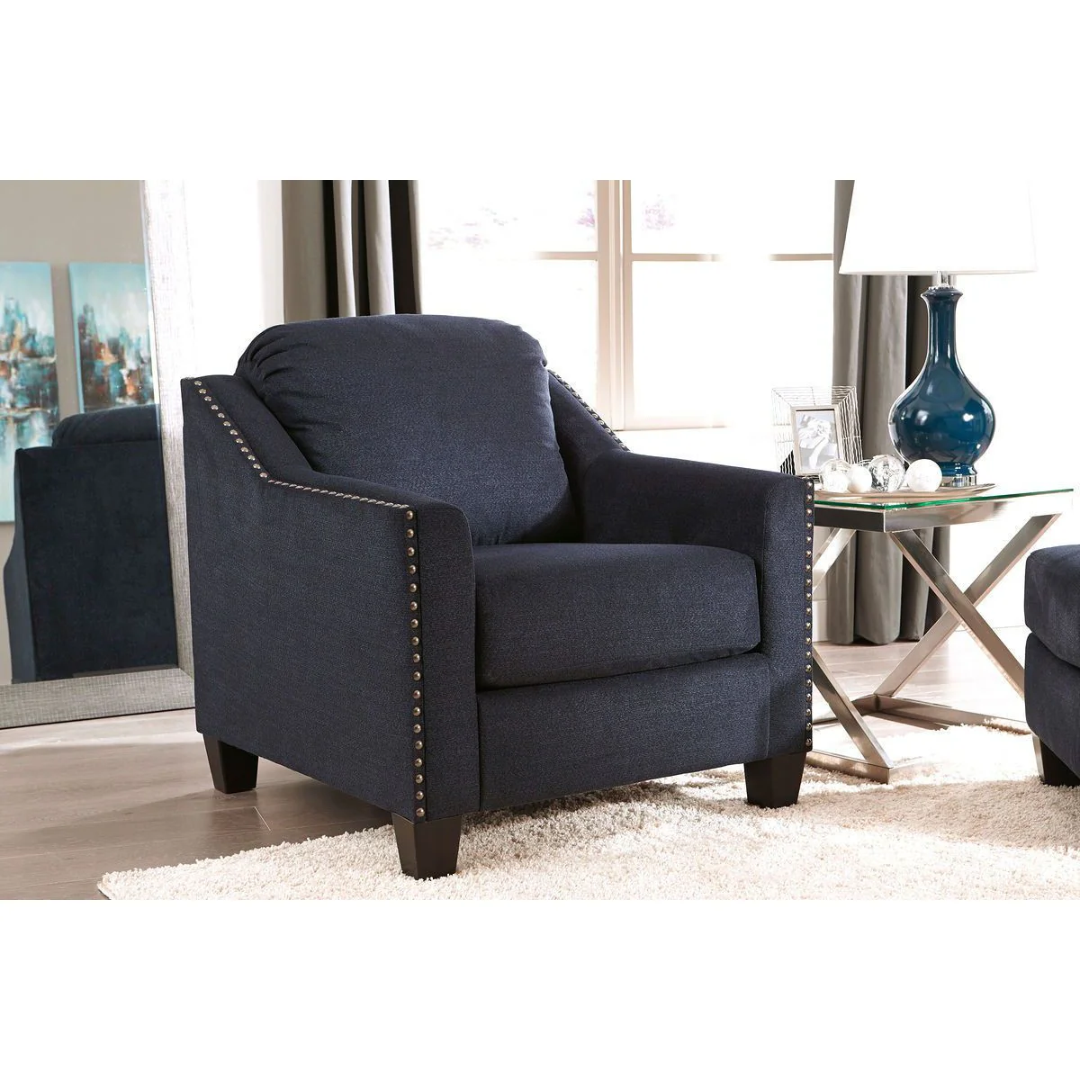 Creeal Heights - Ink - 2 Pc. - Chair With Ottoman - Image 3
