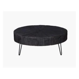 Crestview Drummond Round Wood & Metal Cocktail Table - Image 2