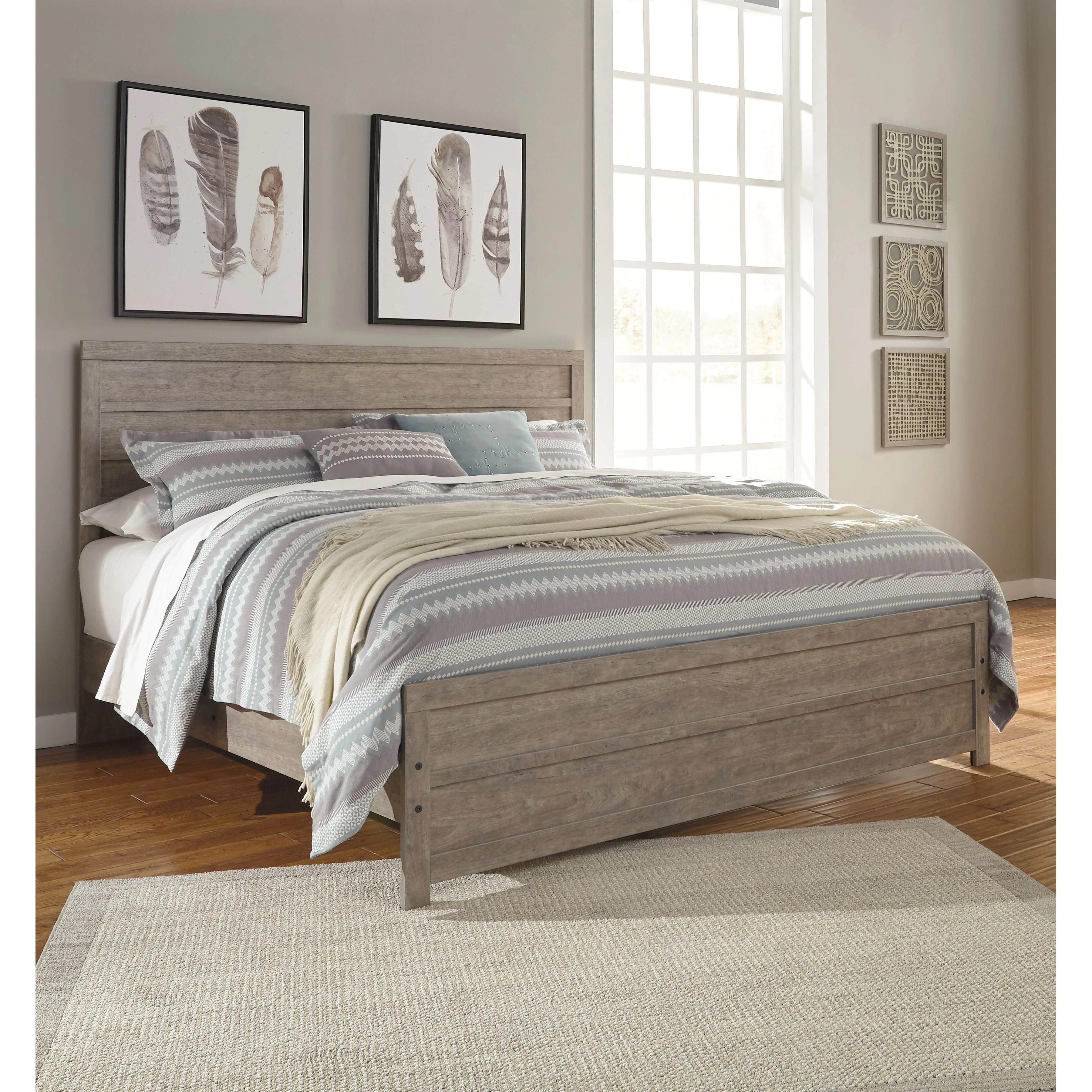 Culverbach - Gray - King Panel Headboard/footboard