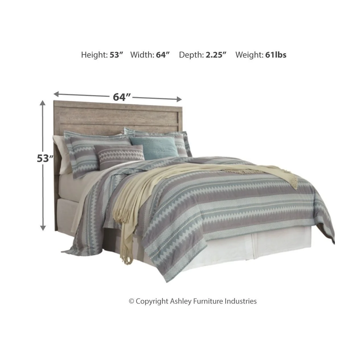 Culverbach - Gray - Queen Panel Headboard - Image 4