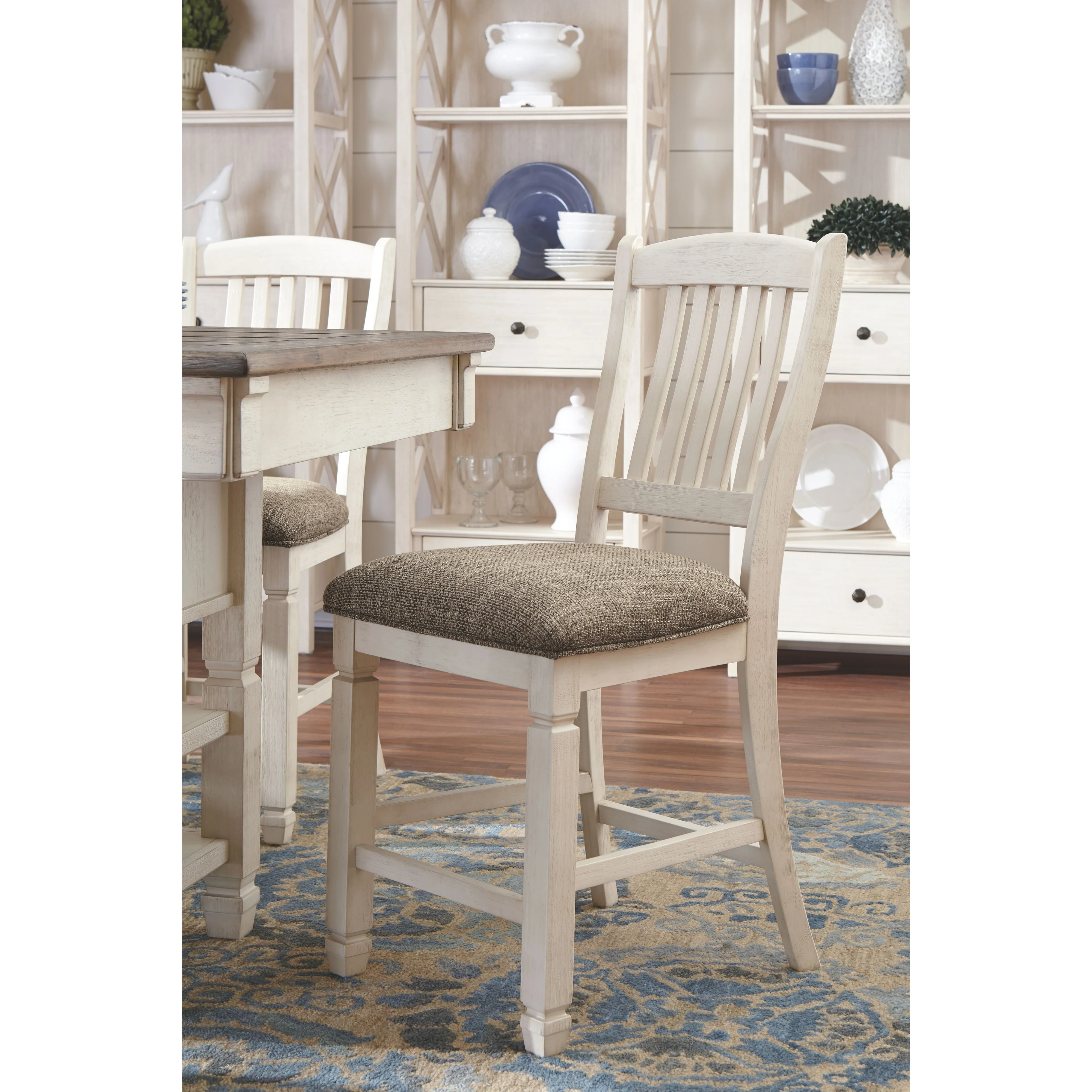 Ashley Bolanburg Upholstered Barstool in Two Tone - Image 10