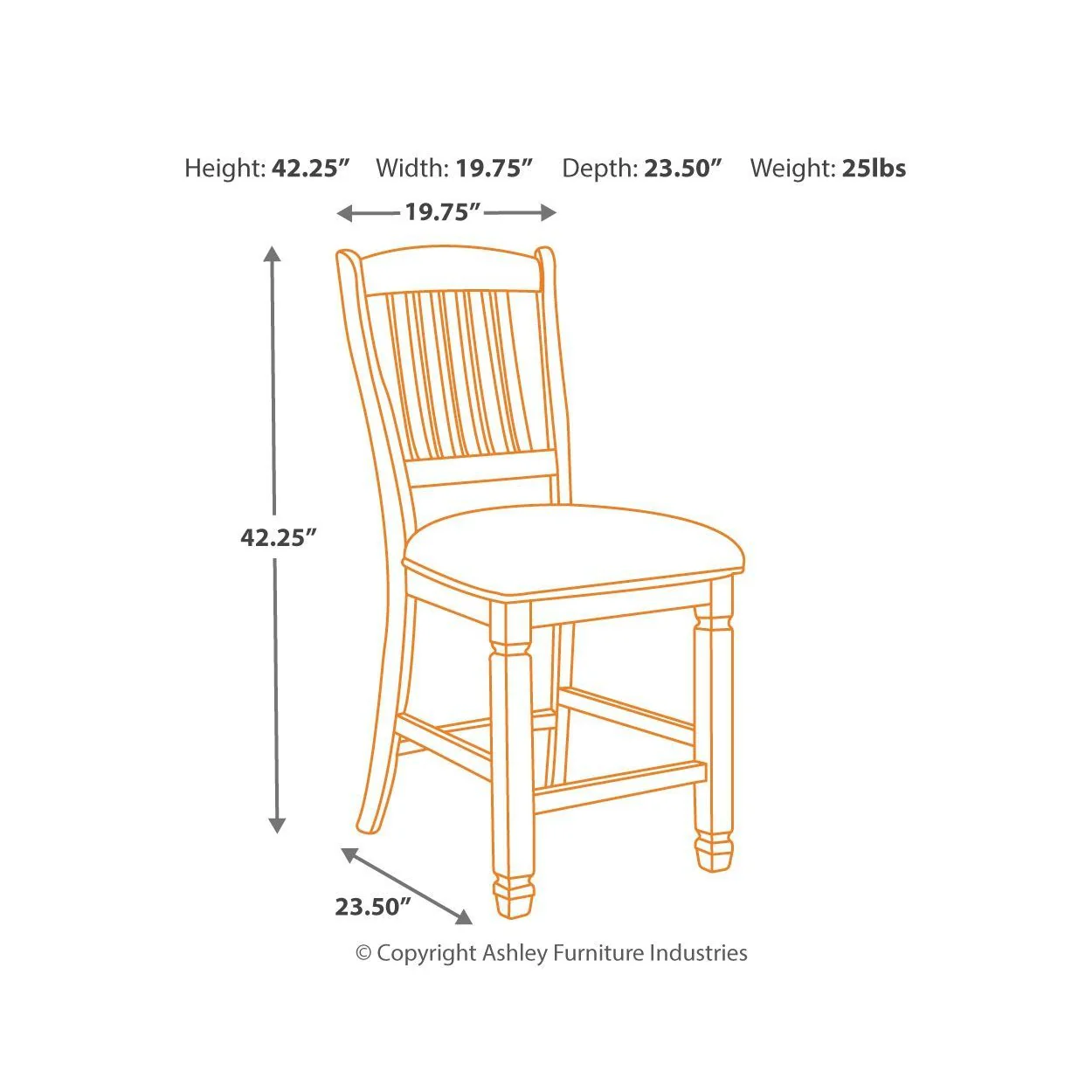 Ashley Bolanburg Upholstered Barstool in Two Tone - Image 7