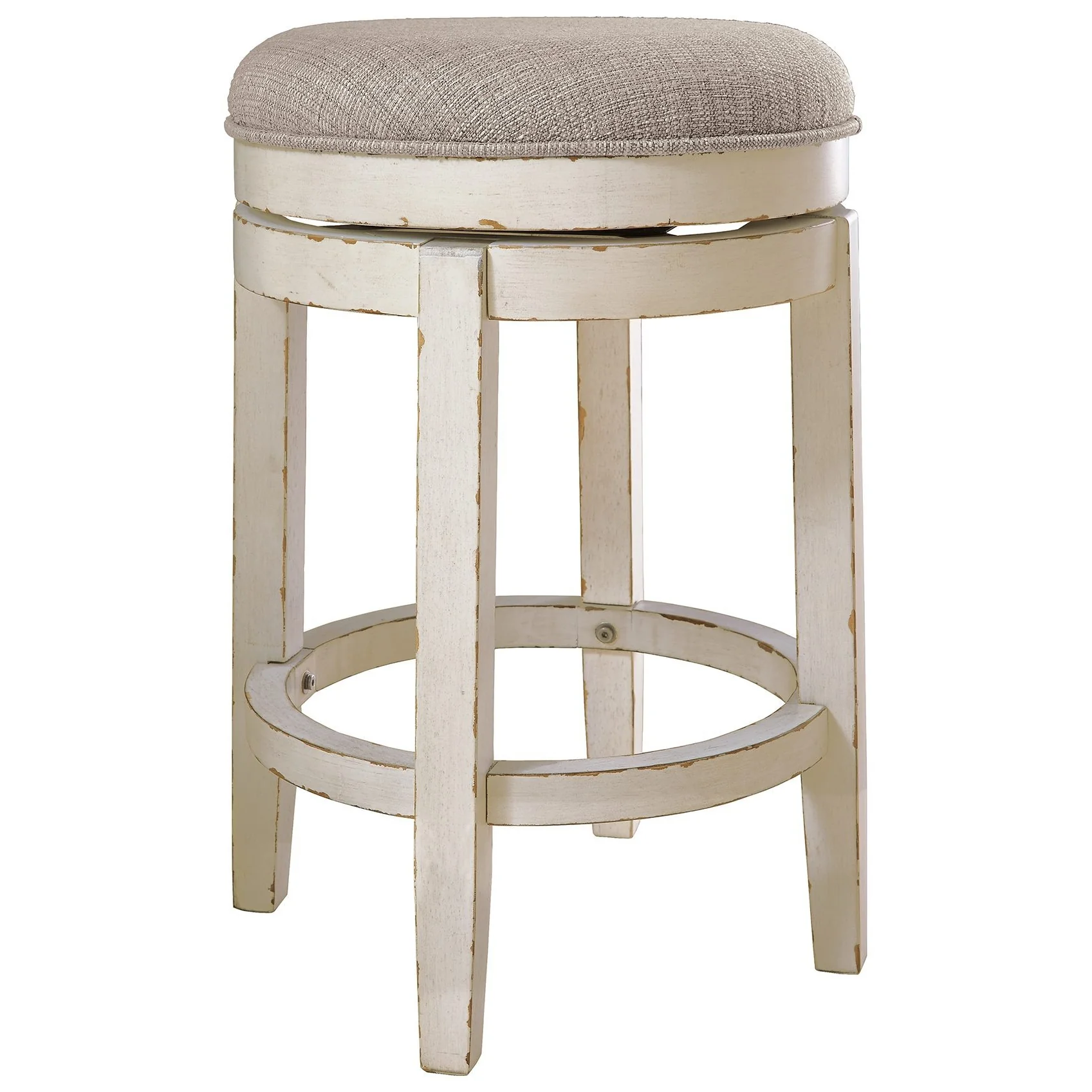 Ashley Realyn - Chipped White - UPH Swivel Stool (1/CN) - Image 4