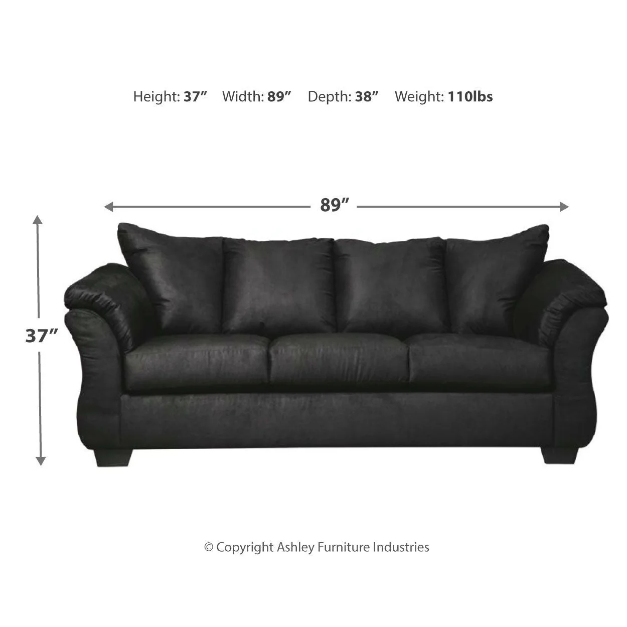 Darcy - Black - Sofa - Image 19
