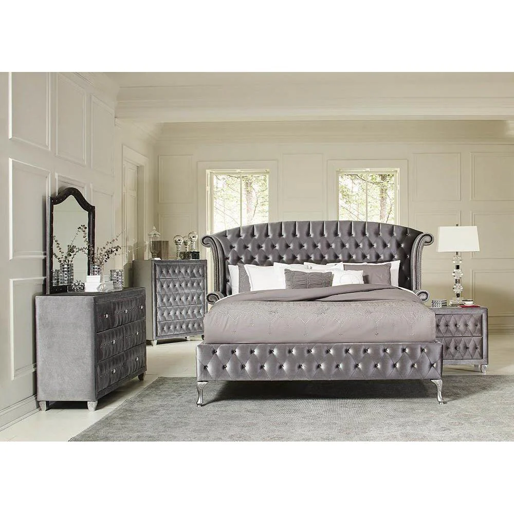 Deanna Bedroom - California King Bed - Gray