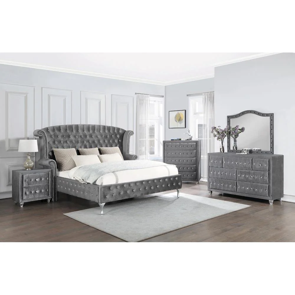 Deanna Bedroom - California King Bed - Gray - Image 2