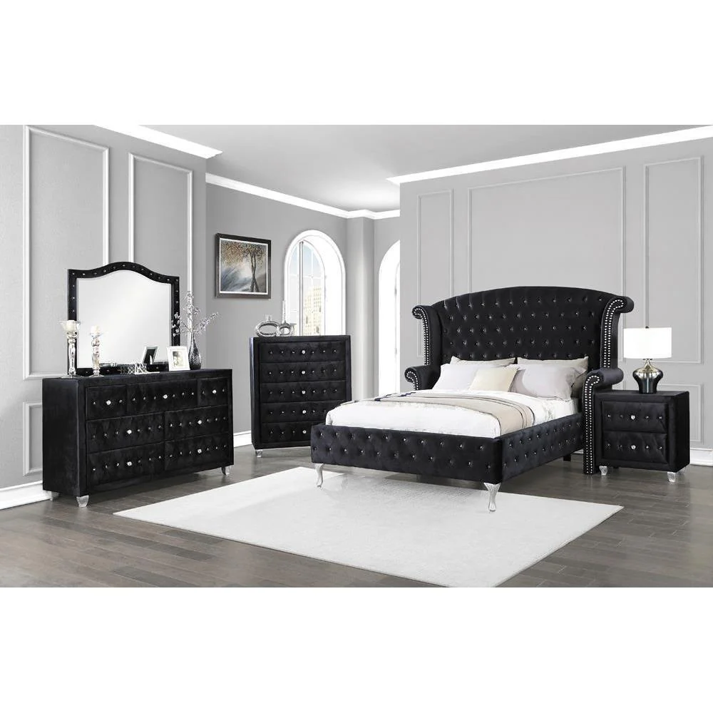 Deanna Bedroom - Queen Bed - Black - Image 2