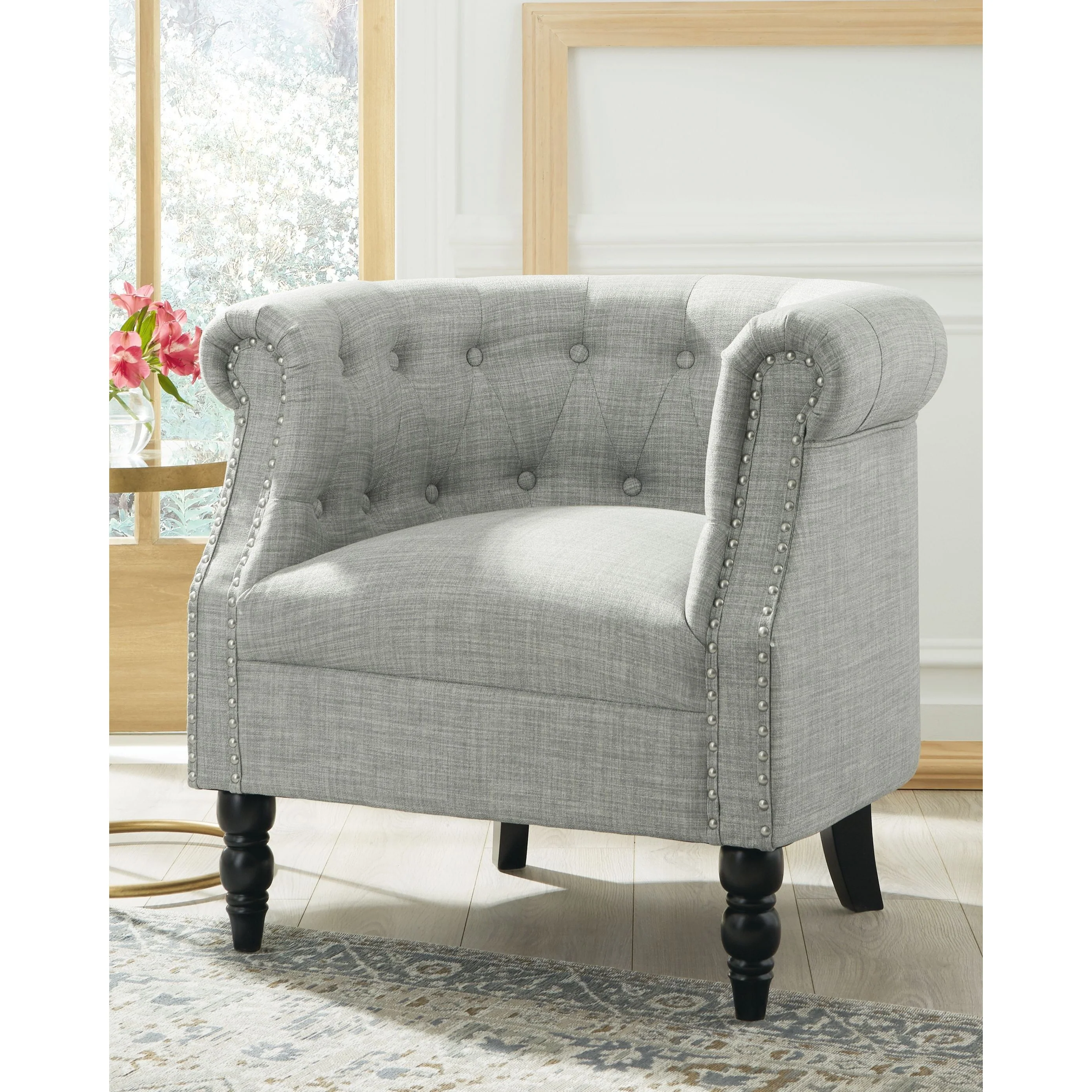 Deaza - Light Gray - Accent Chair - Image 7