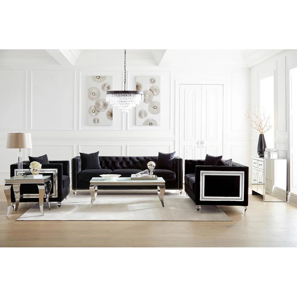 Delilah - Loveseat - Black - Image 2