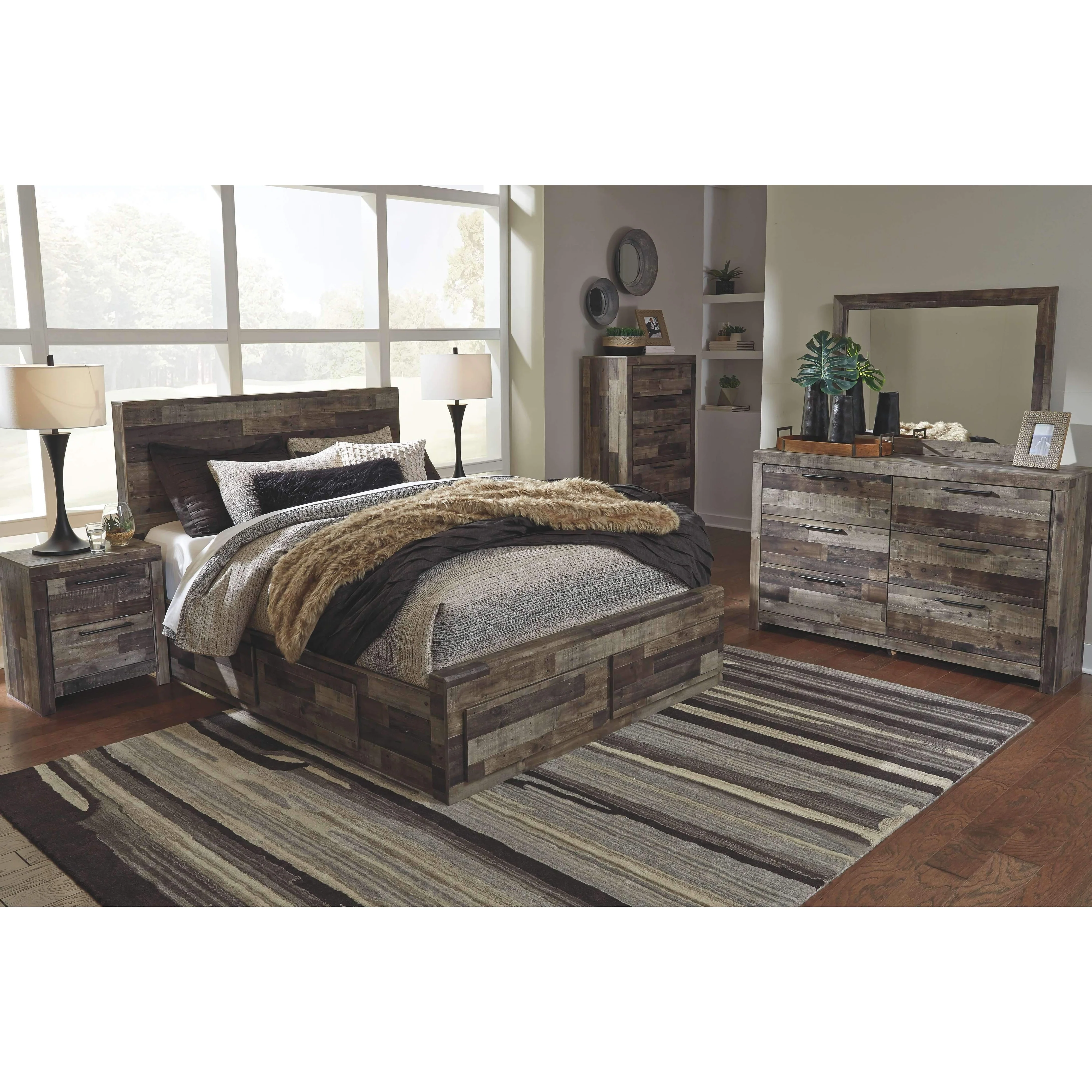 Derekson - Multi Gray - Queen Panel Bed With 6 Storage Drawers - Image 6