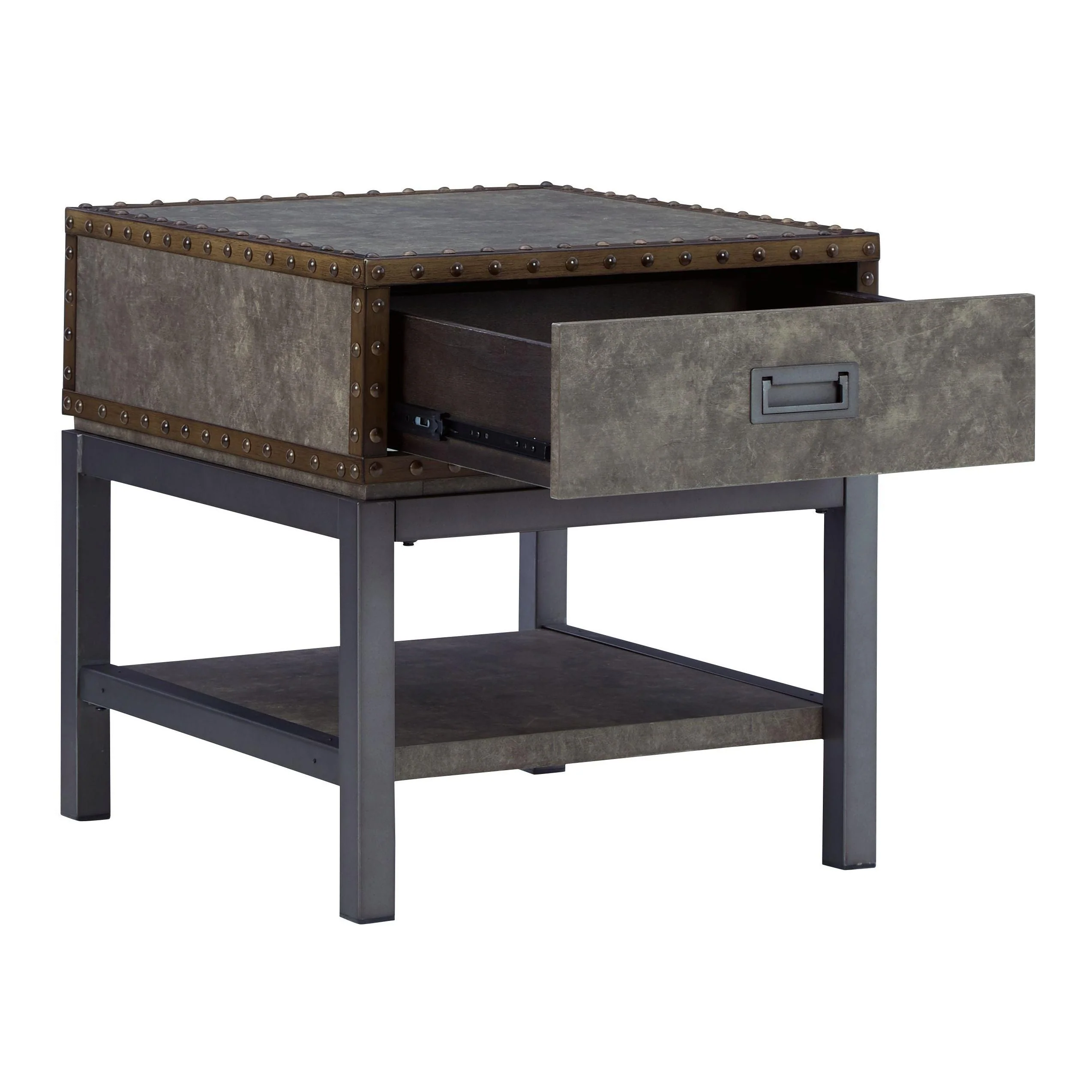 Derrylin - Brown - Rectangular End Table - Image 3