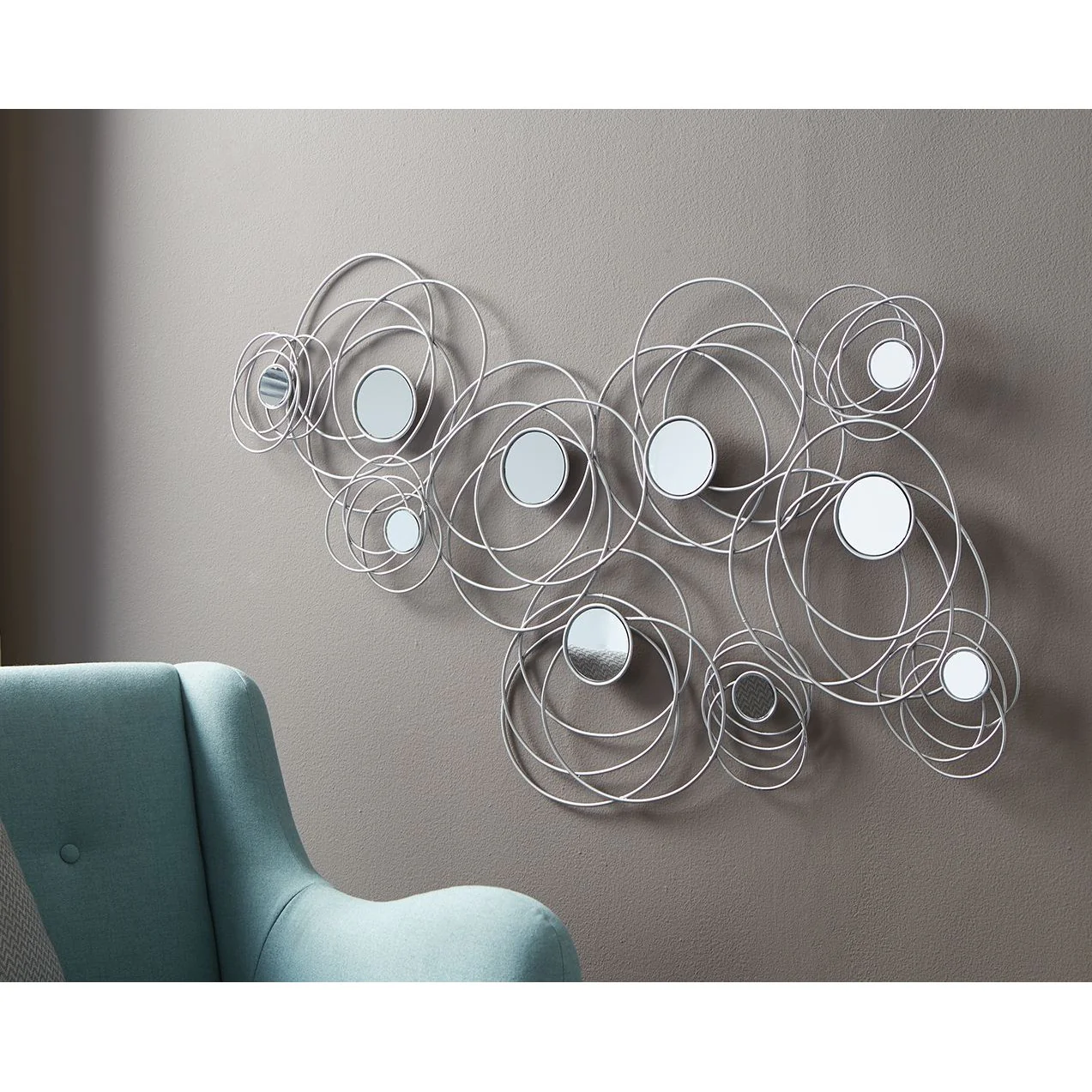 Desi - Silver Finish - Accent Mirror - Image 2