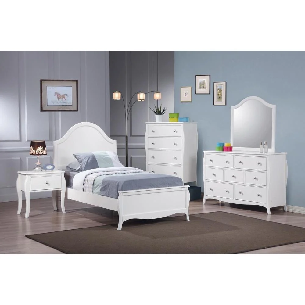 Dominique - Twin Bed - White - Image 2