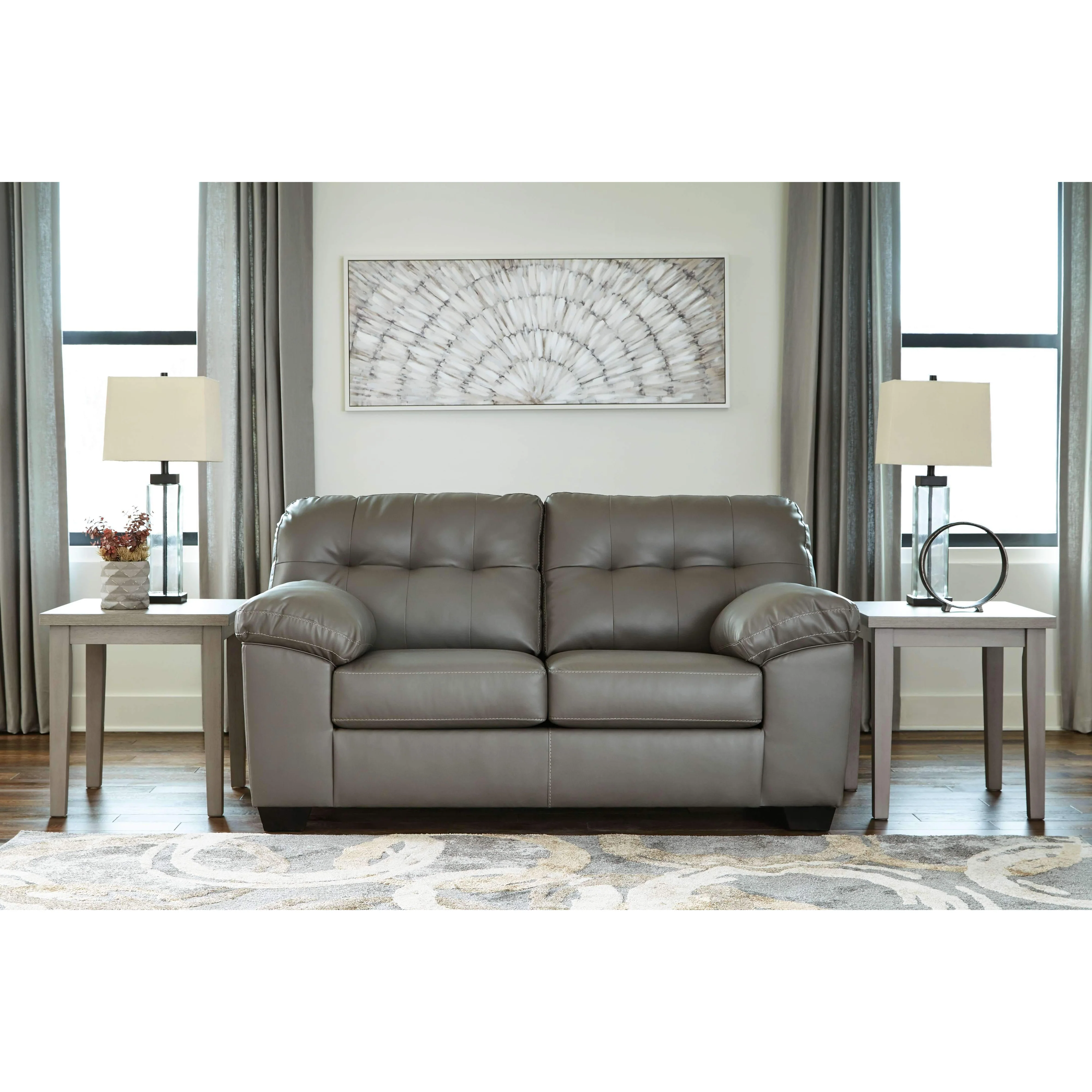 Donlen - Gray - Loveseat - Image 2