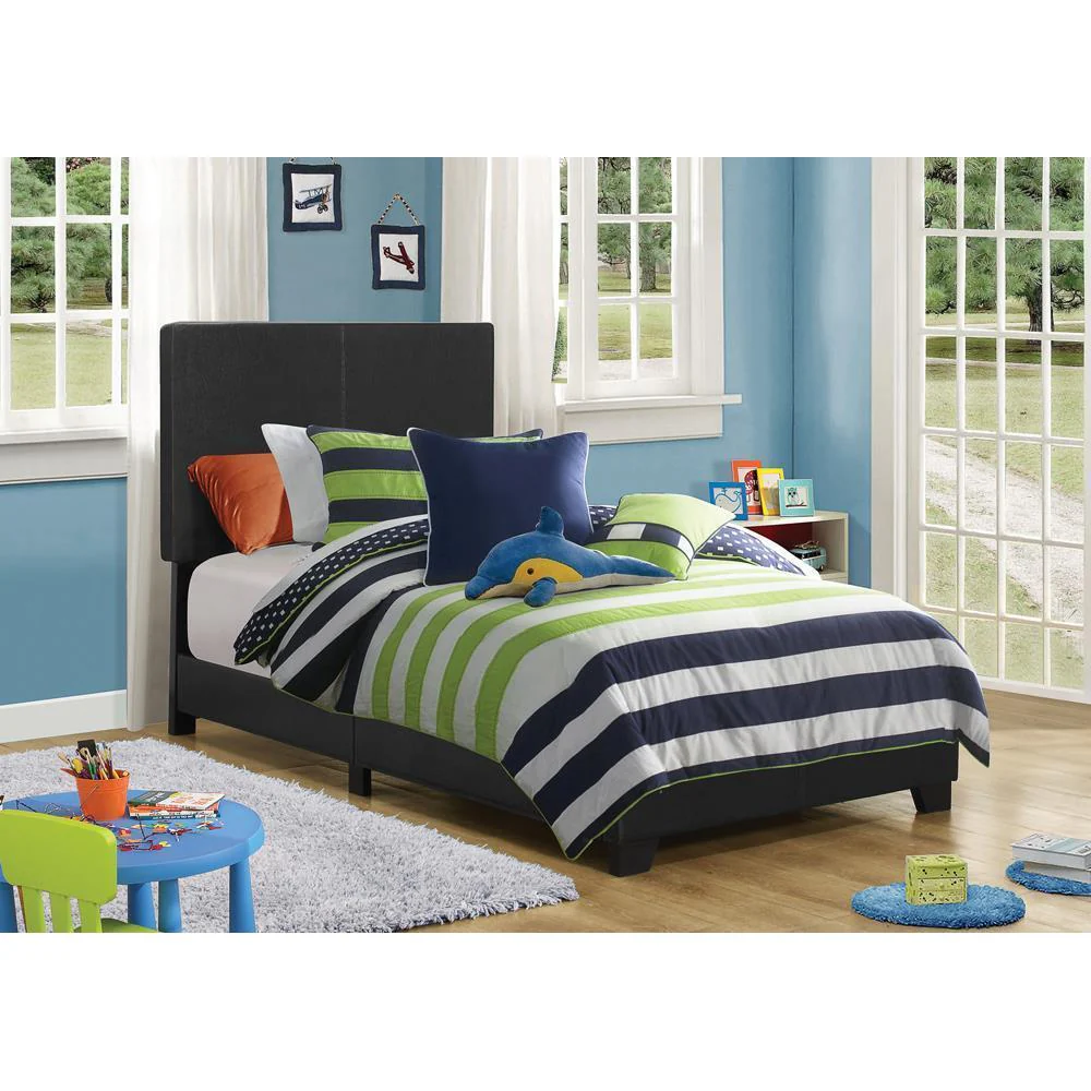 Dorian - Upholstered Bed - Black - Twin Bed