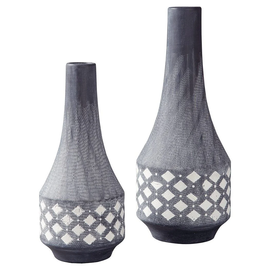 Dornitilla - Black/white - Vase Set (2/cn) - Image 3