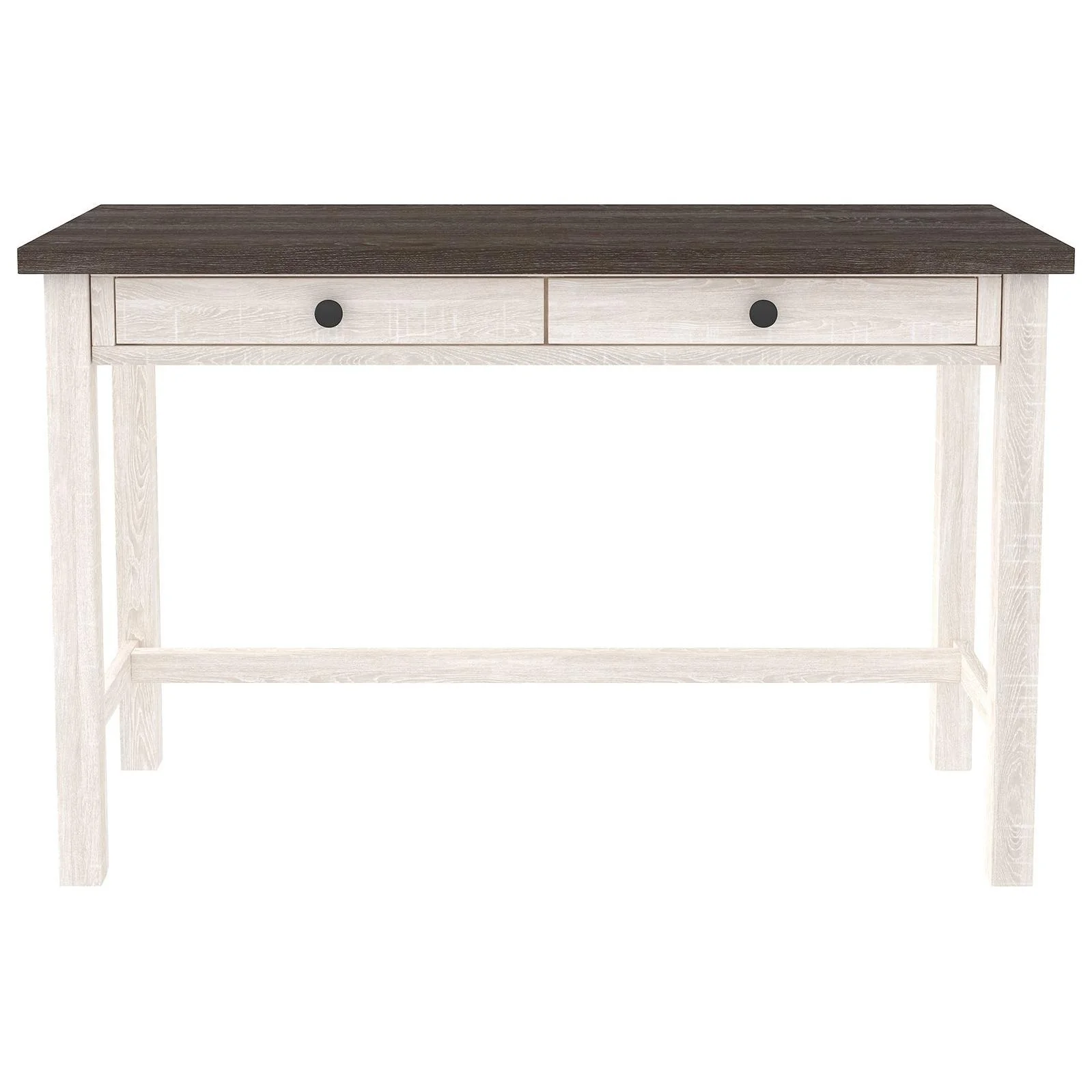 Dorrinson - White / Black / Gray - Home Office Desk - 2-drawer - Image 4