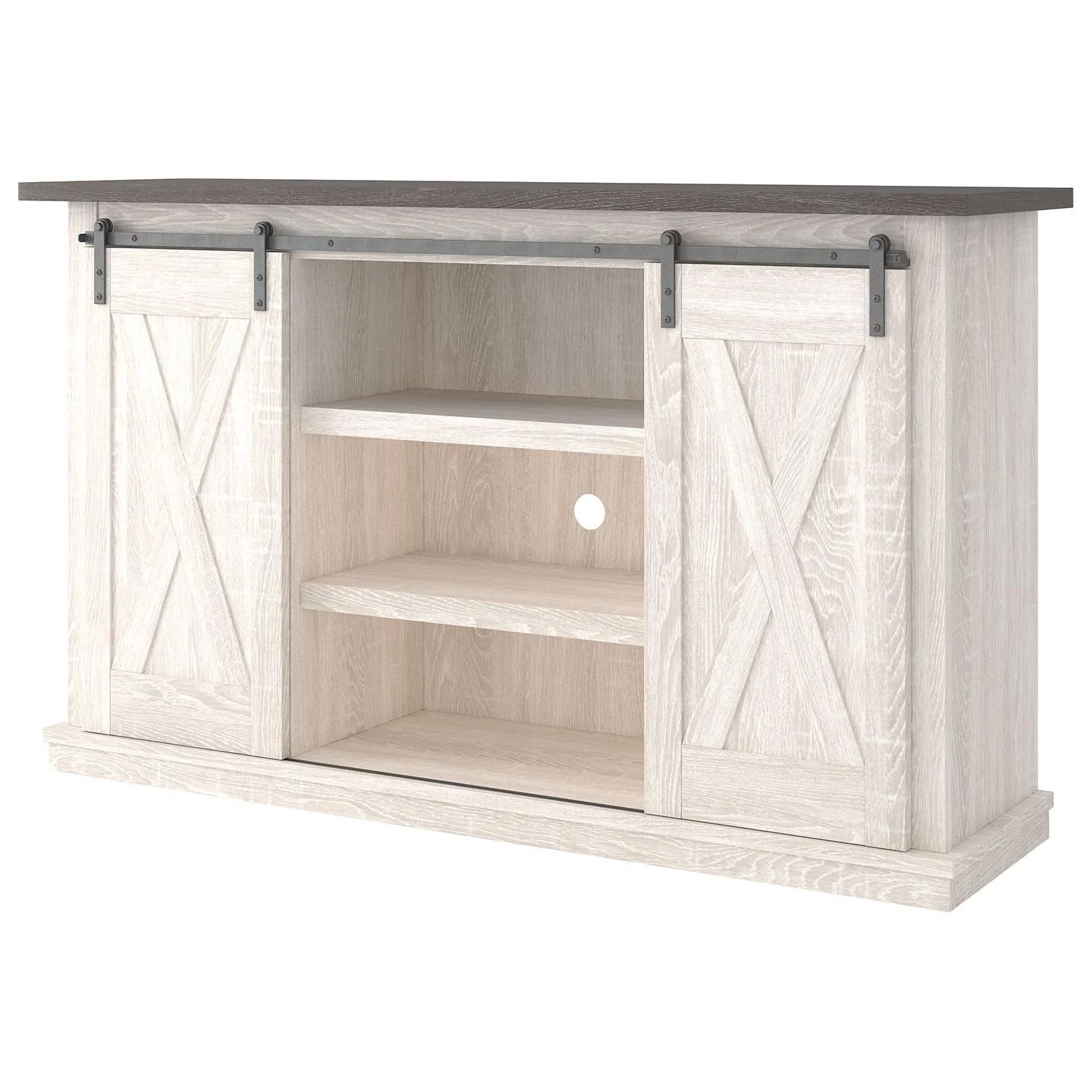 Dorrinson - White / Black / Gray - Medium Tv Stand - Image 3