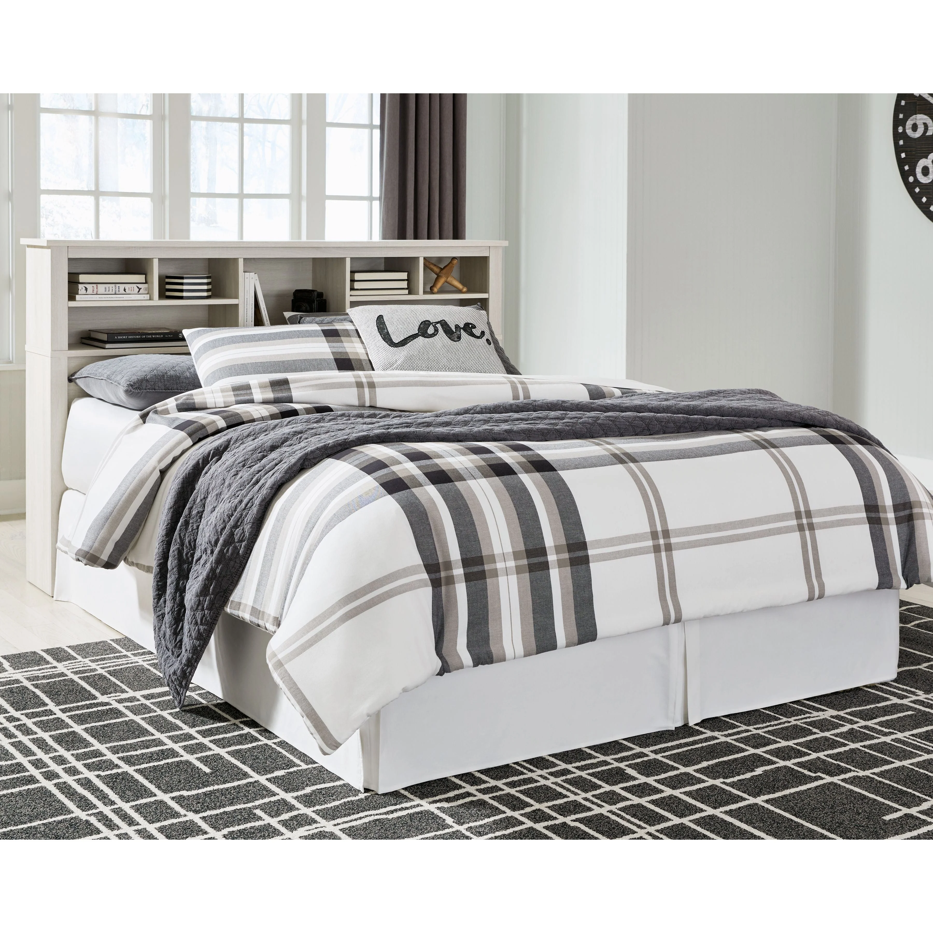 Dorrinson - White - Queen Bookcase Headboard With Bolt On Bed Frame - Image 15