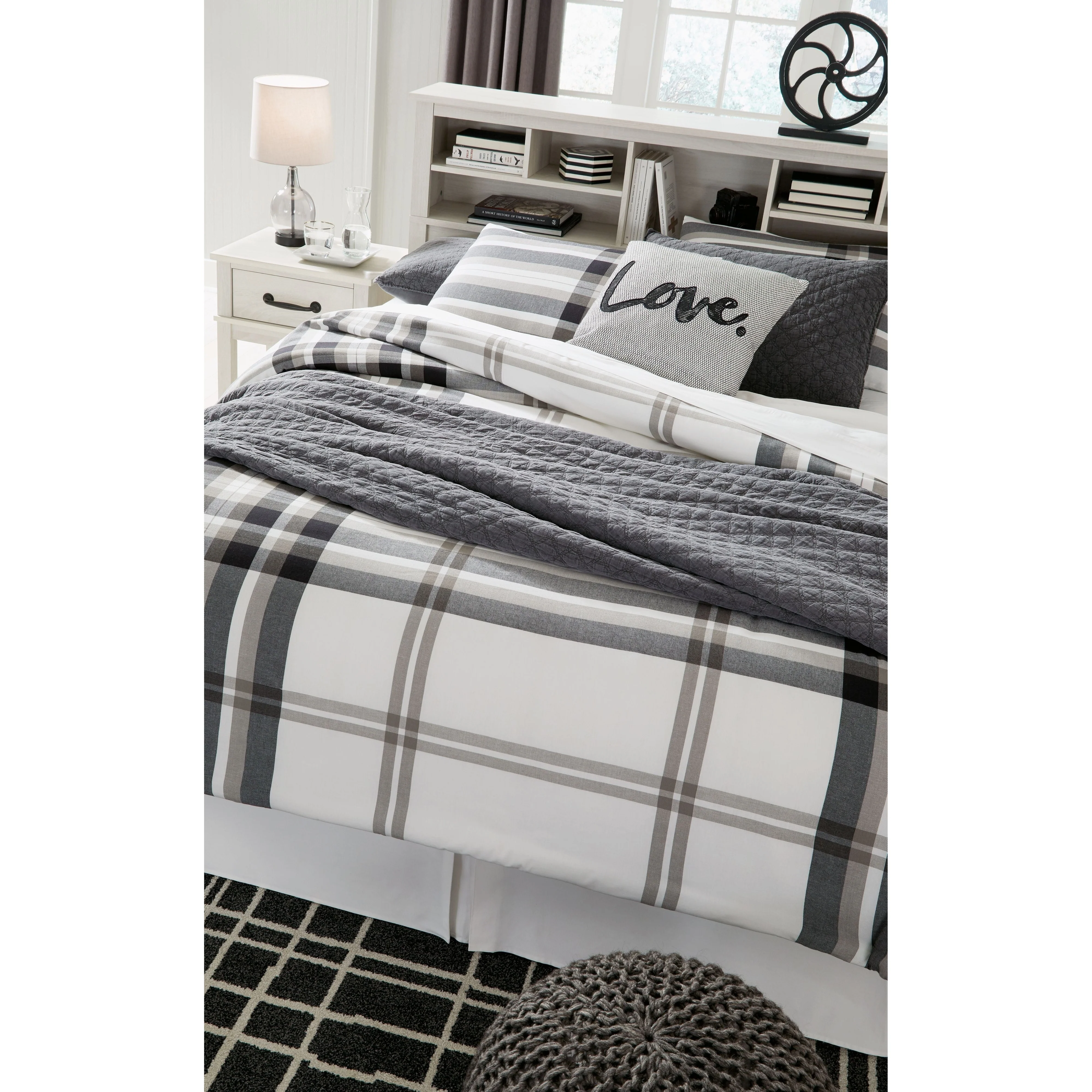 Dorrinson - White - Queen Bookcase Headboard With Bolt On Bed Frame - Image 3
