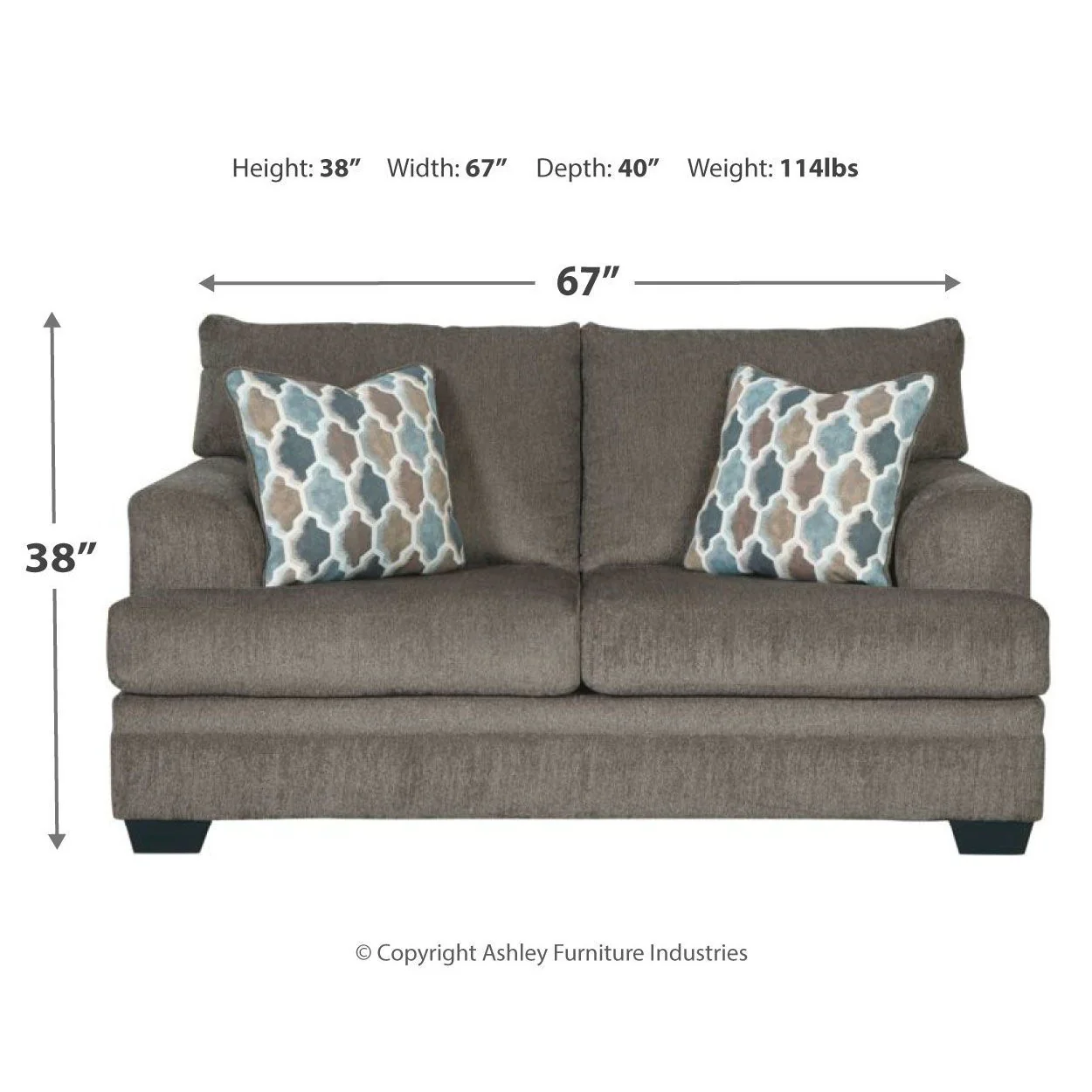 Dorsten - Slate - Loveseat - Image 4