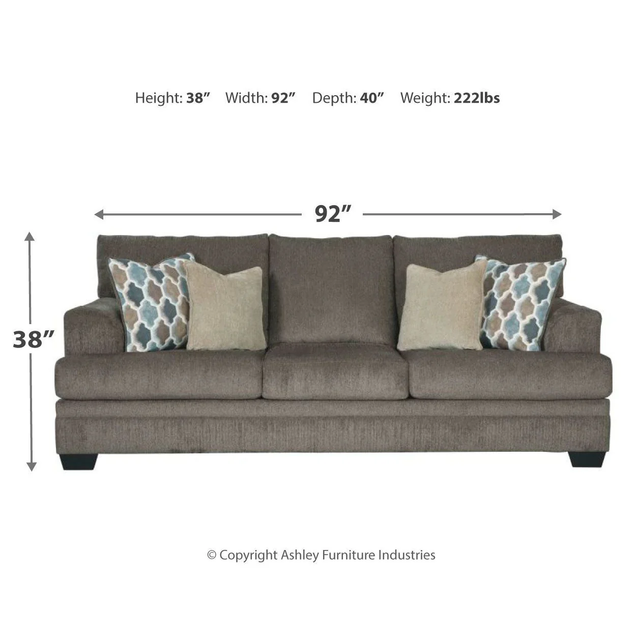 Dorsten - Slate - Queen Sofa Sleeper - Image 4