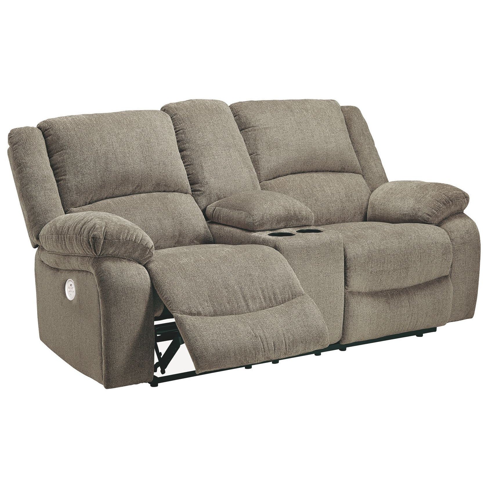 Draycoll - Pewter - Dbl Rec Pwr Loveseat W/console - Image 7
