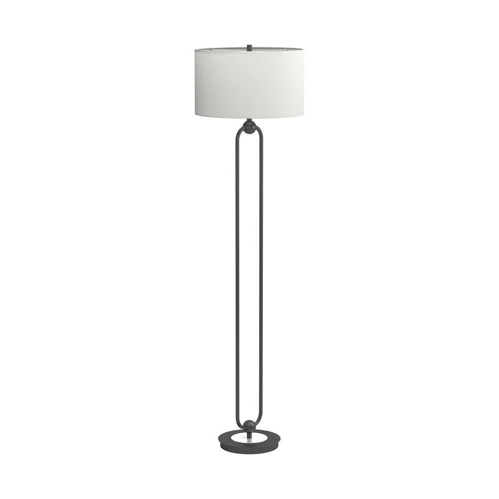 Drum Shade Floor Lamp - White