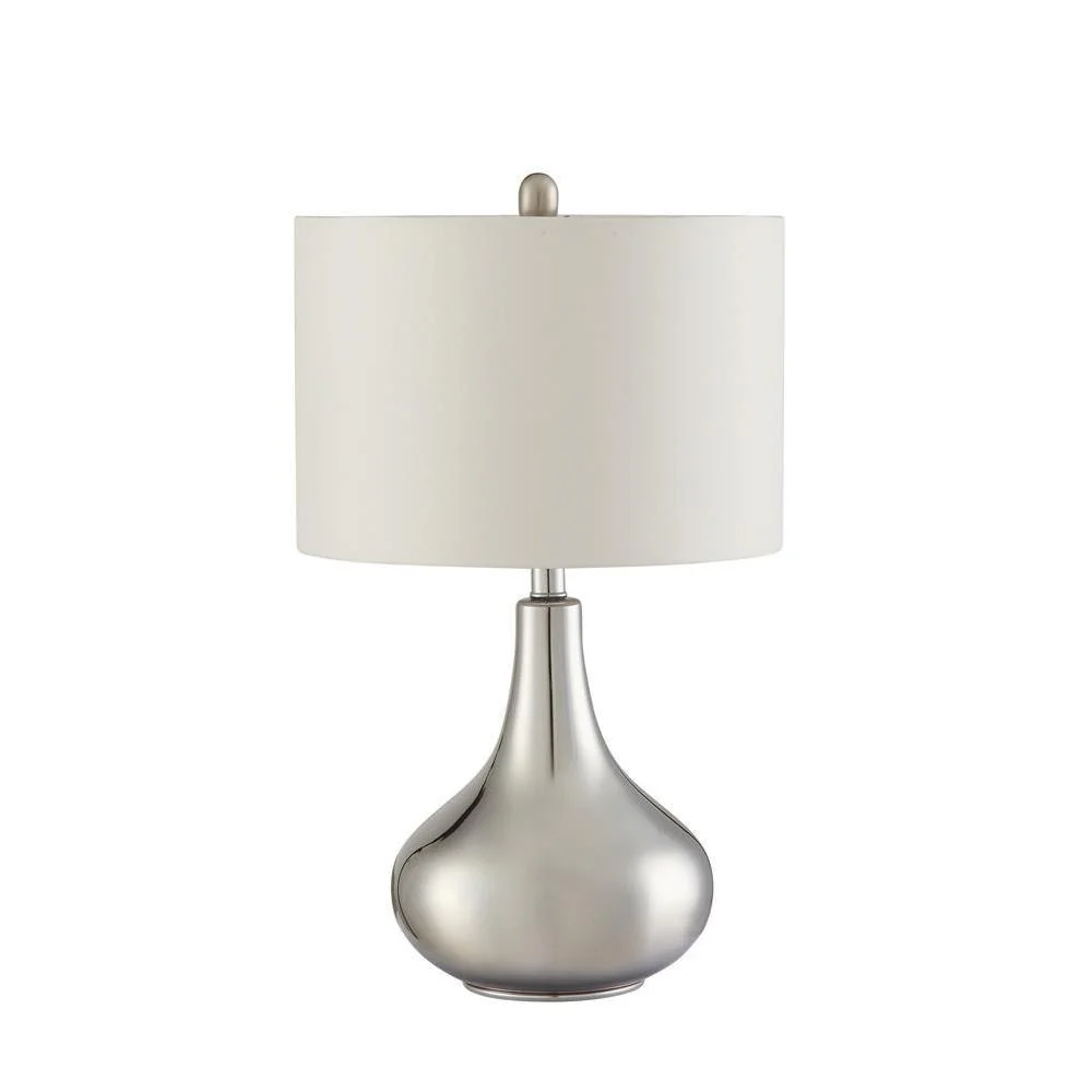 Drum Shade Table Lamp - Pearl Silver - Image 2