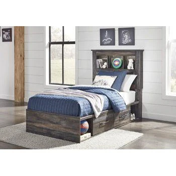 Drystan - Brown / Beige - T/f Side Storage W/rail