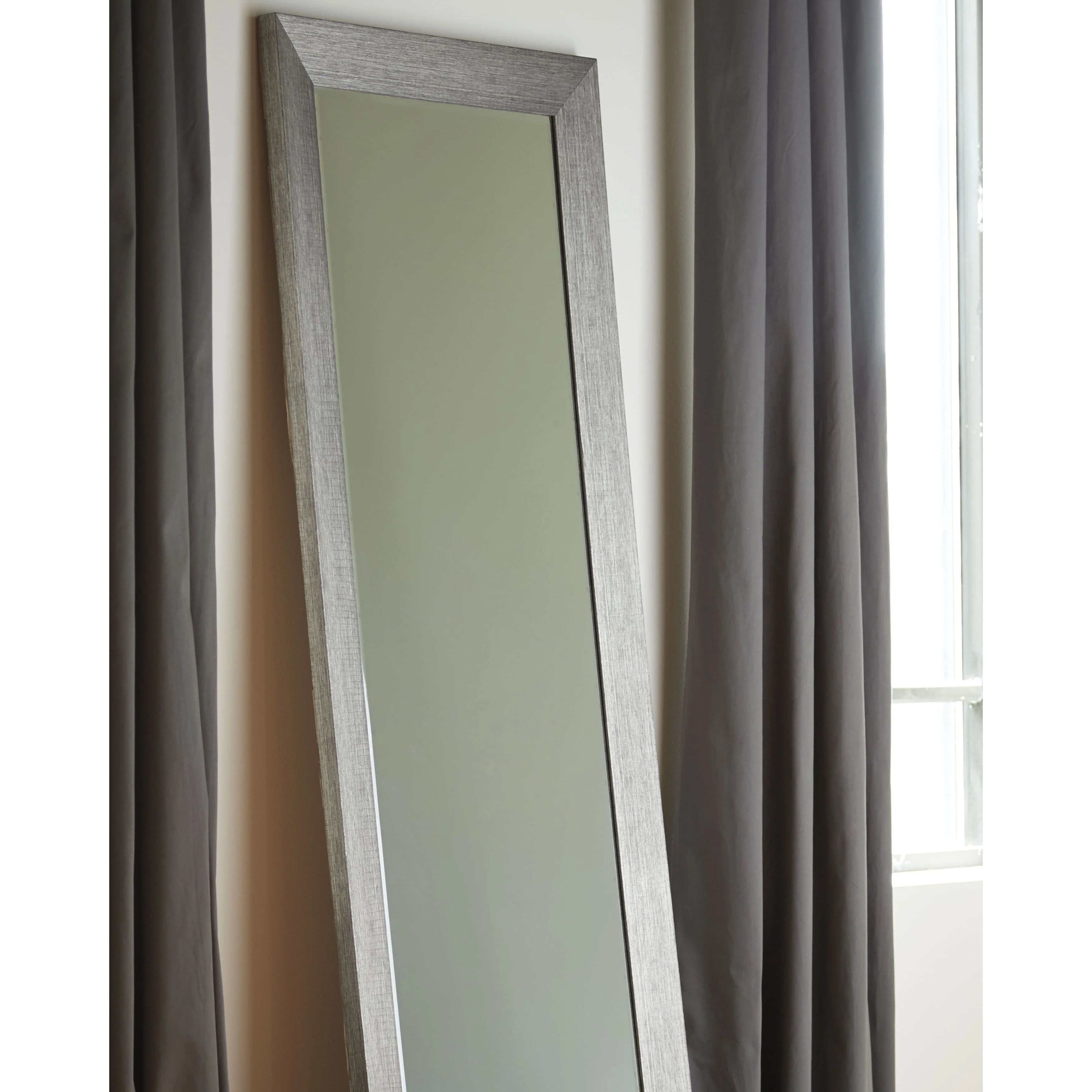 Duka - Silver Finish - Floor Mirror - Image 2