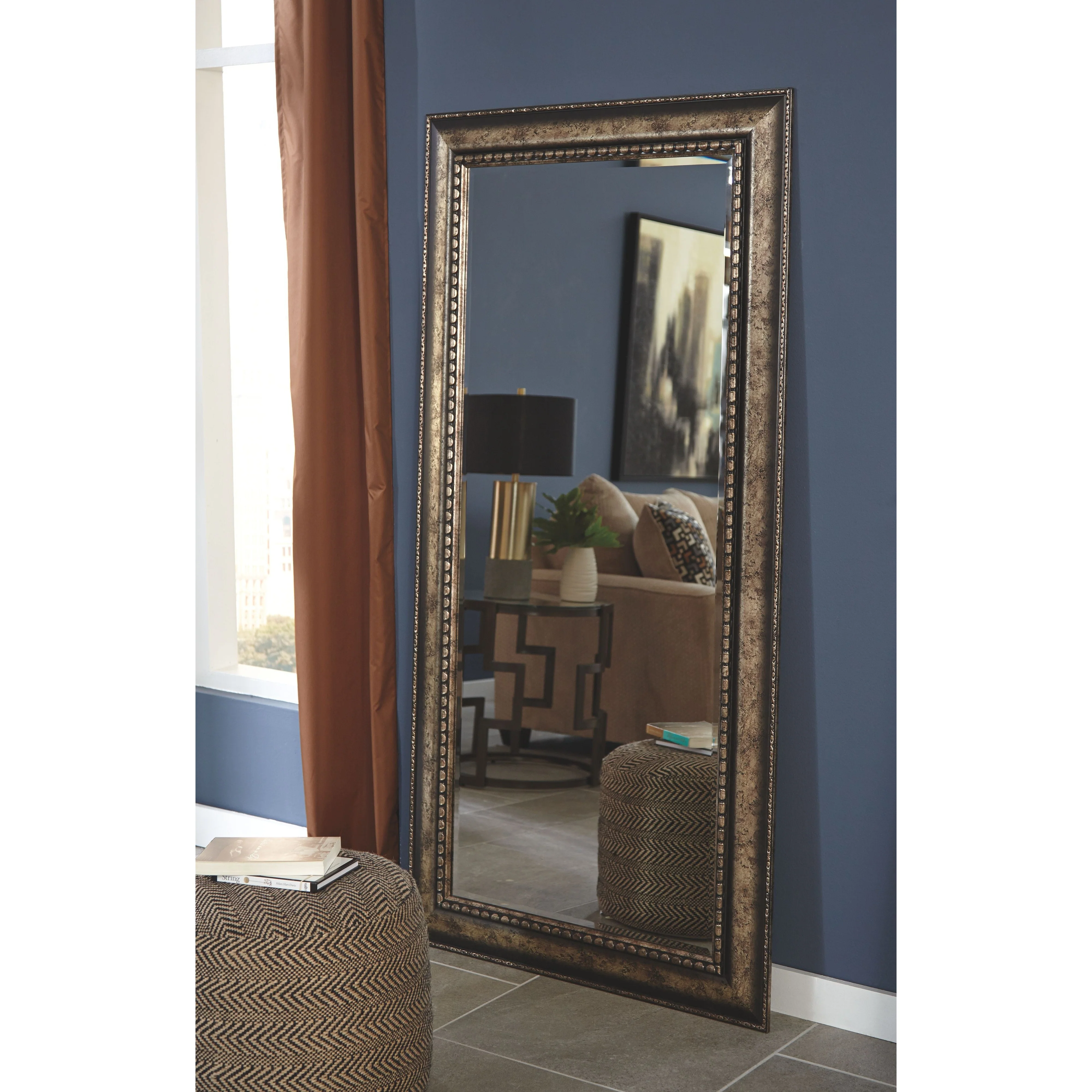 Dulal - Antique Silver Finish - Floor Mirror - Image 2