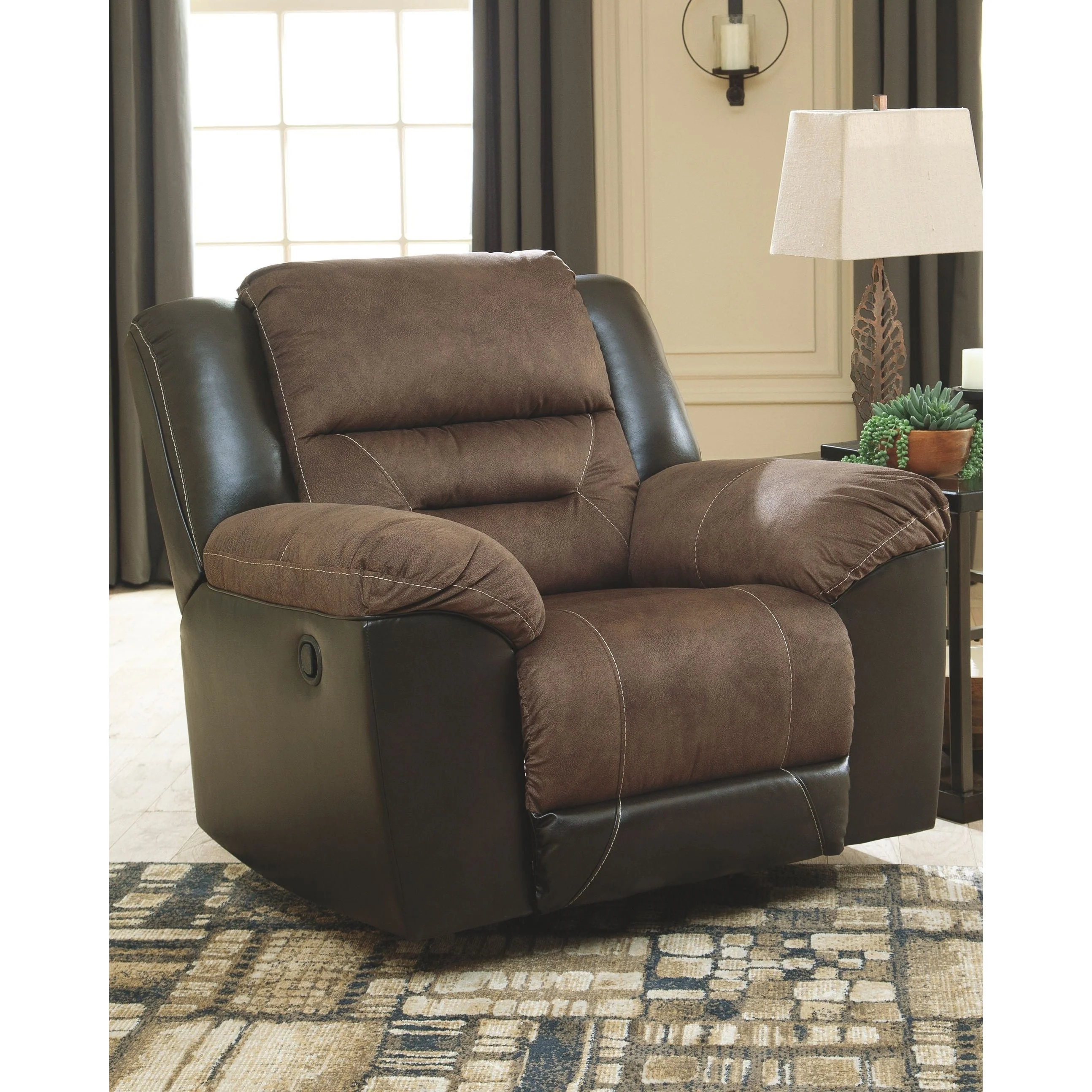 Ashley Earhart Rocker Recliner in Chestnut - Image 9