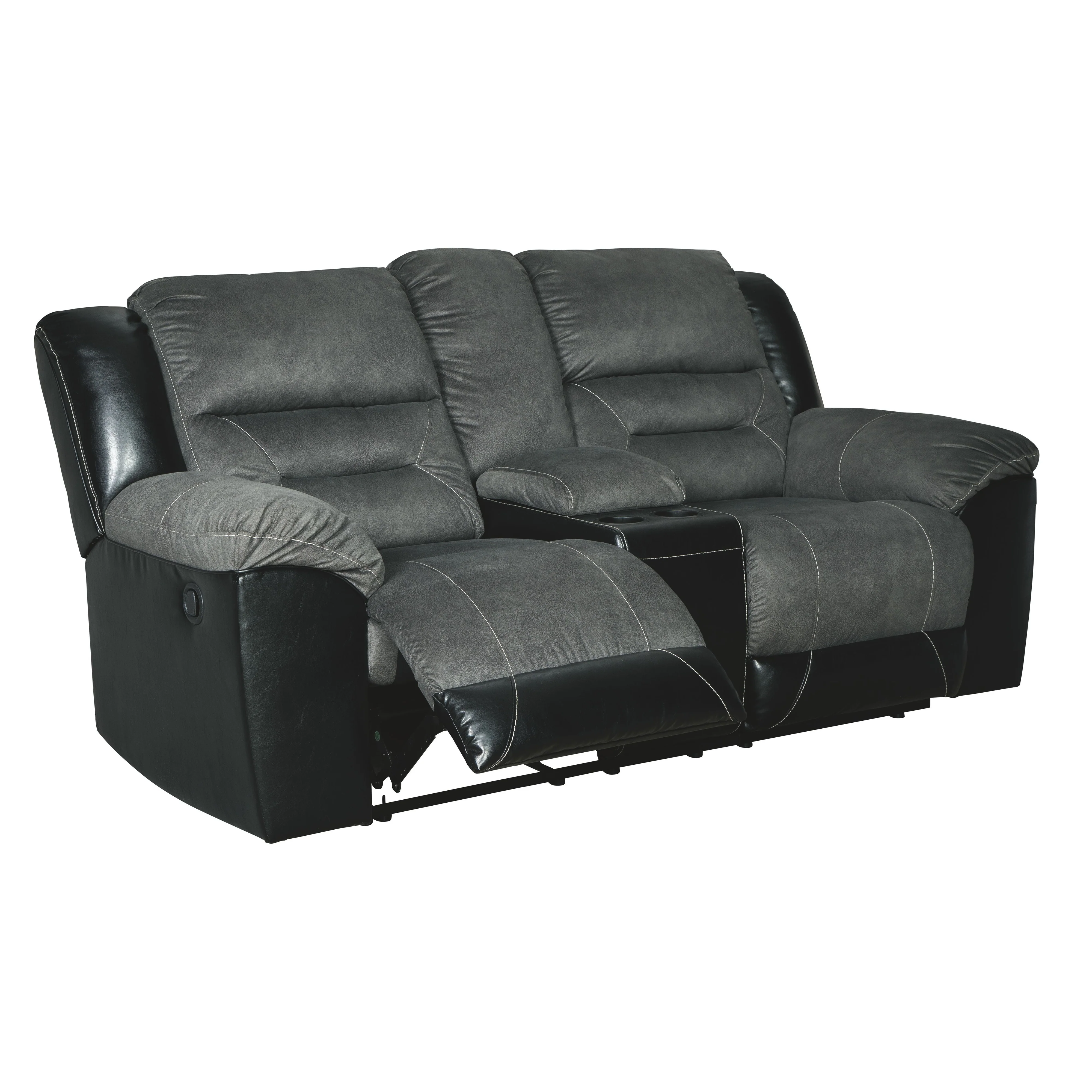 Earhart - Slate - Dbl Rec Loveseat W/console - Image 17
