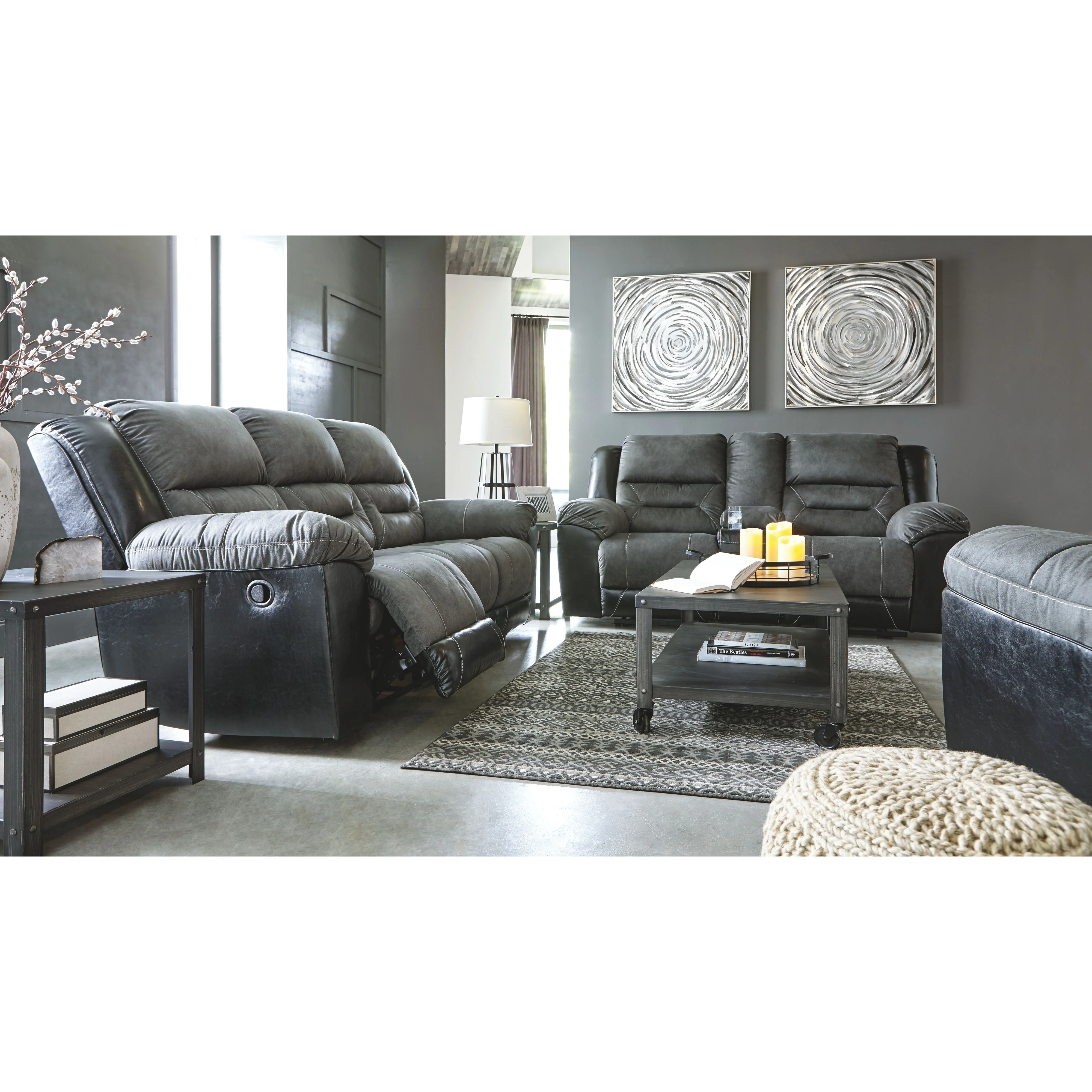 Earhart - Slate - Dbl Rec Loveseat W/console - Image 22