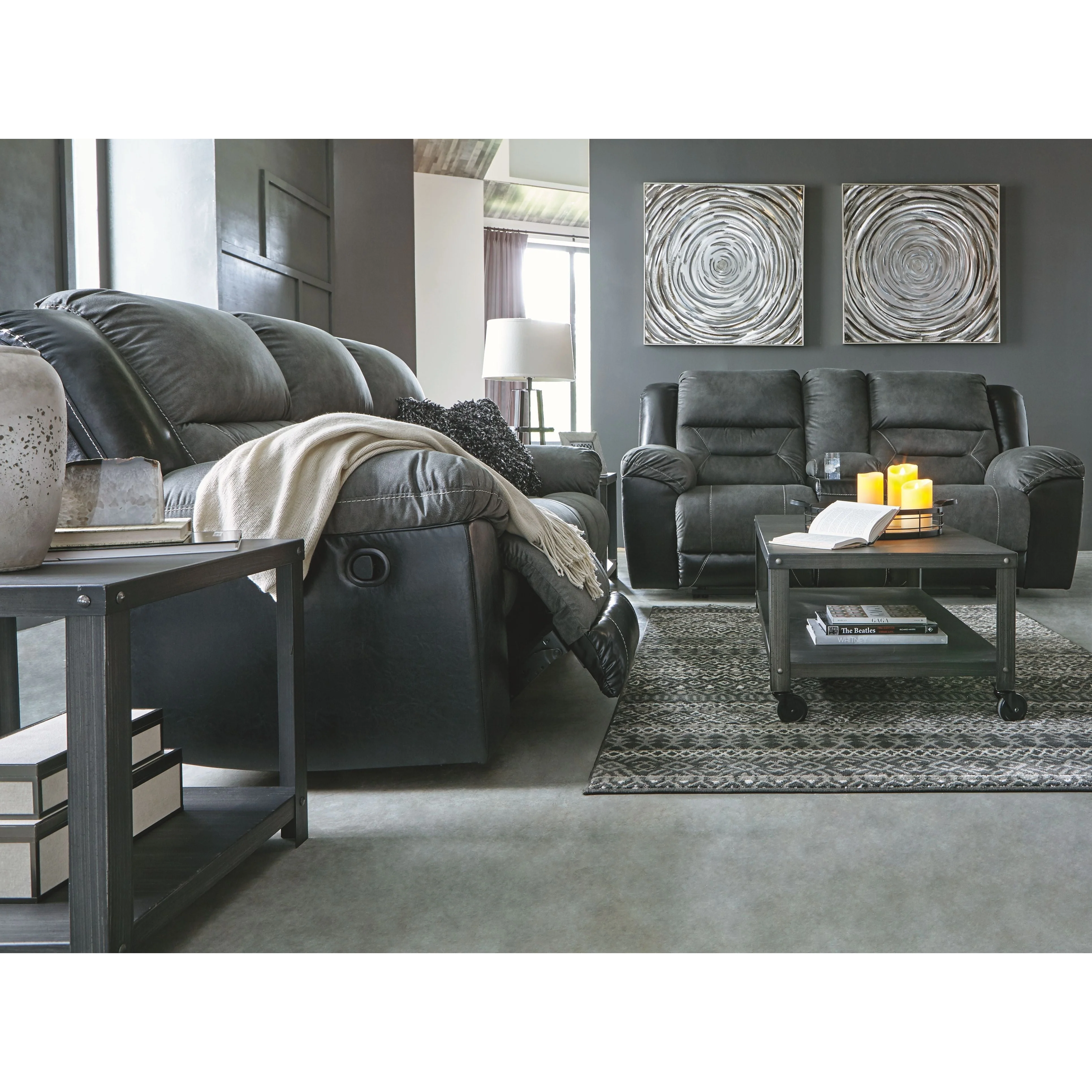 Earhart - Slate - Dbl Rec Loveseat W/console - Image 25