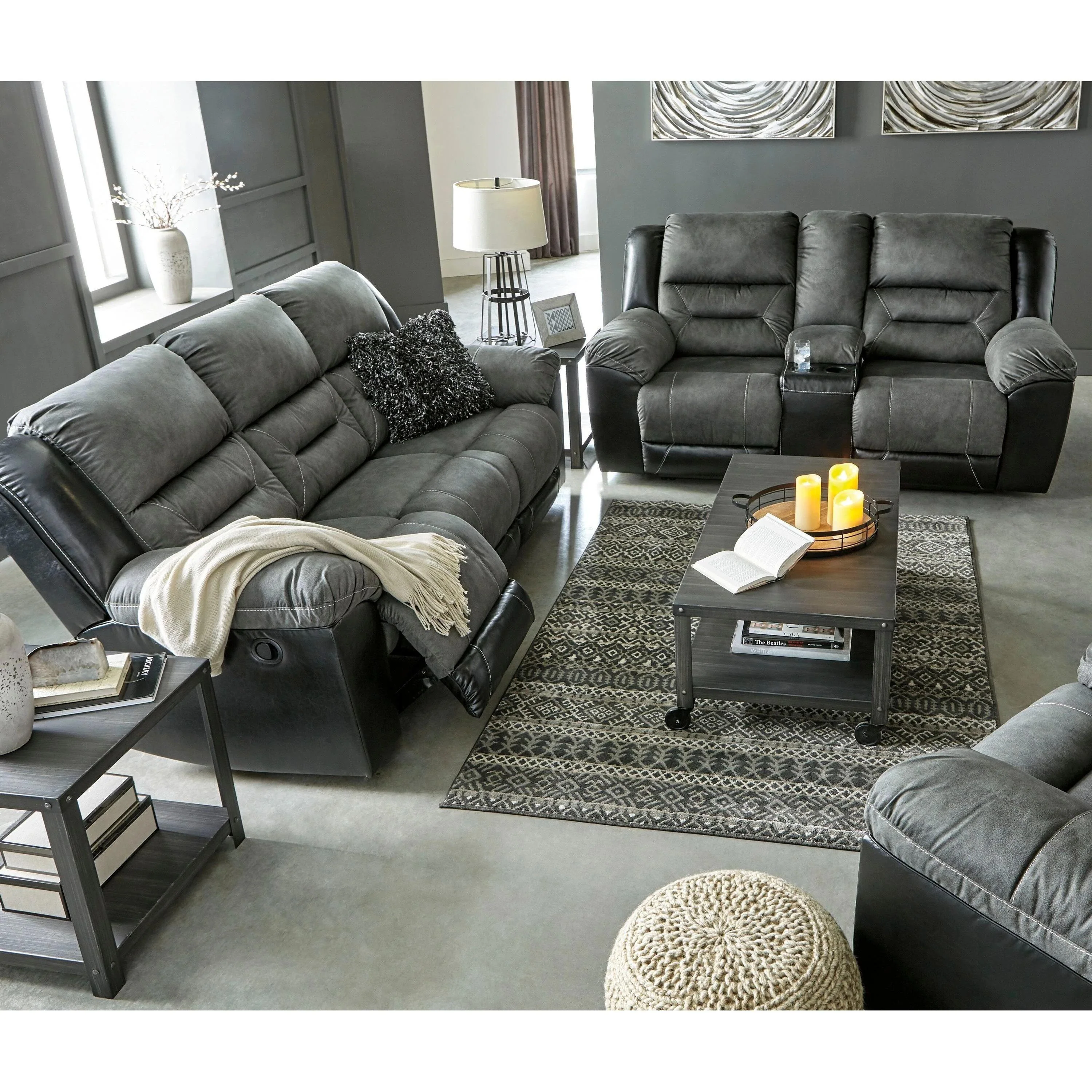 Earhart - Slate - Reclining Sofa - Image 29