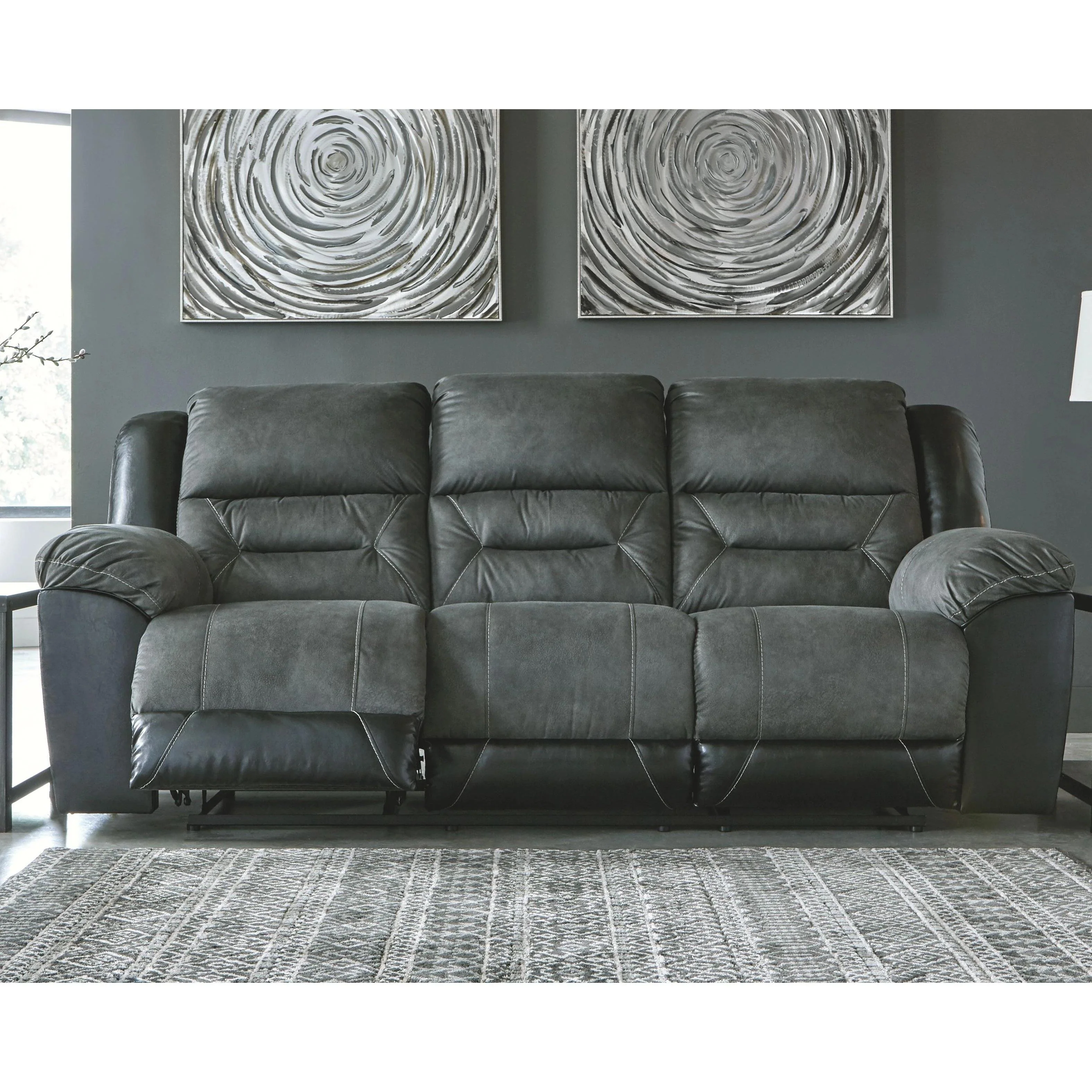 Earhart - Slate - Reclining Sofa - Image 9