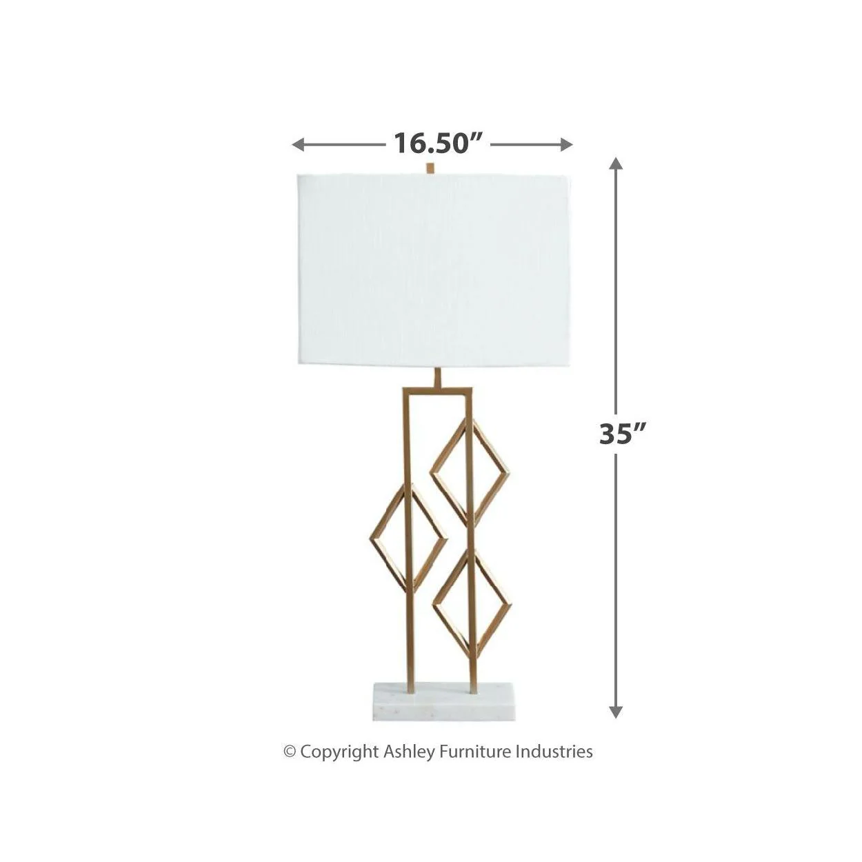 Edsel - Champagne/white - Metal Table Lamp (1/cn) - Image 3