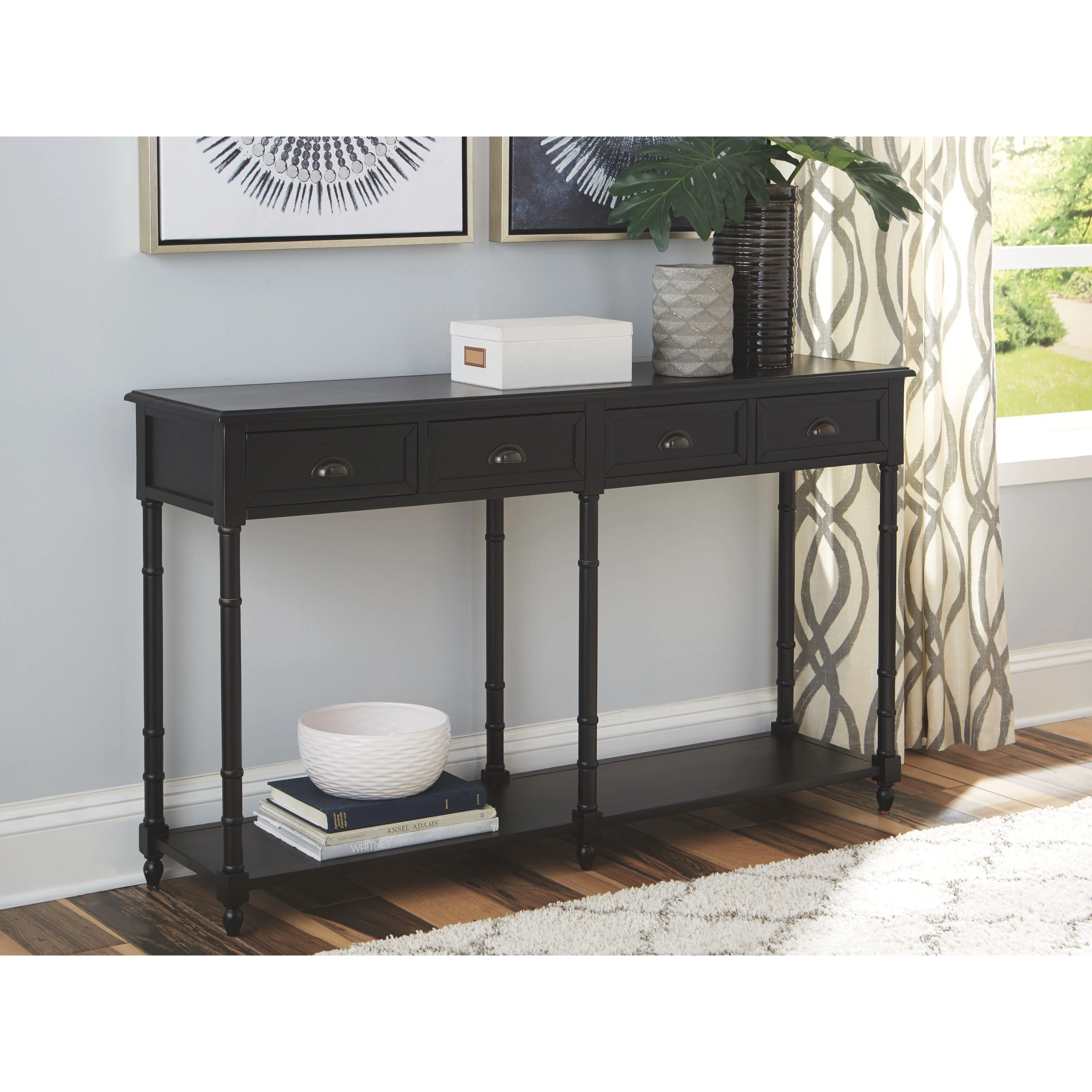 Eirdale - Black - Console Sofa Table - Image 2