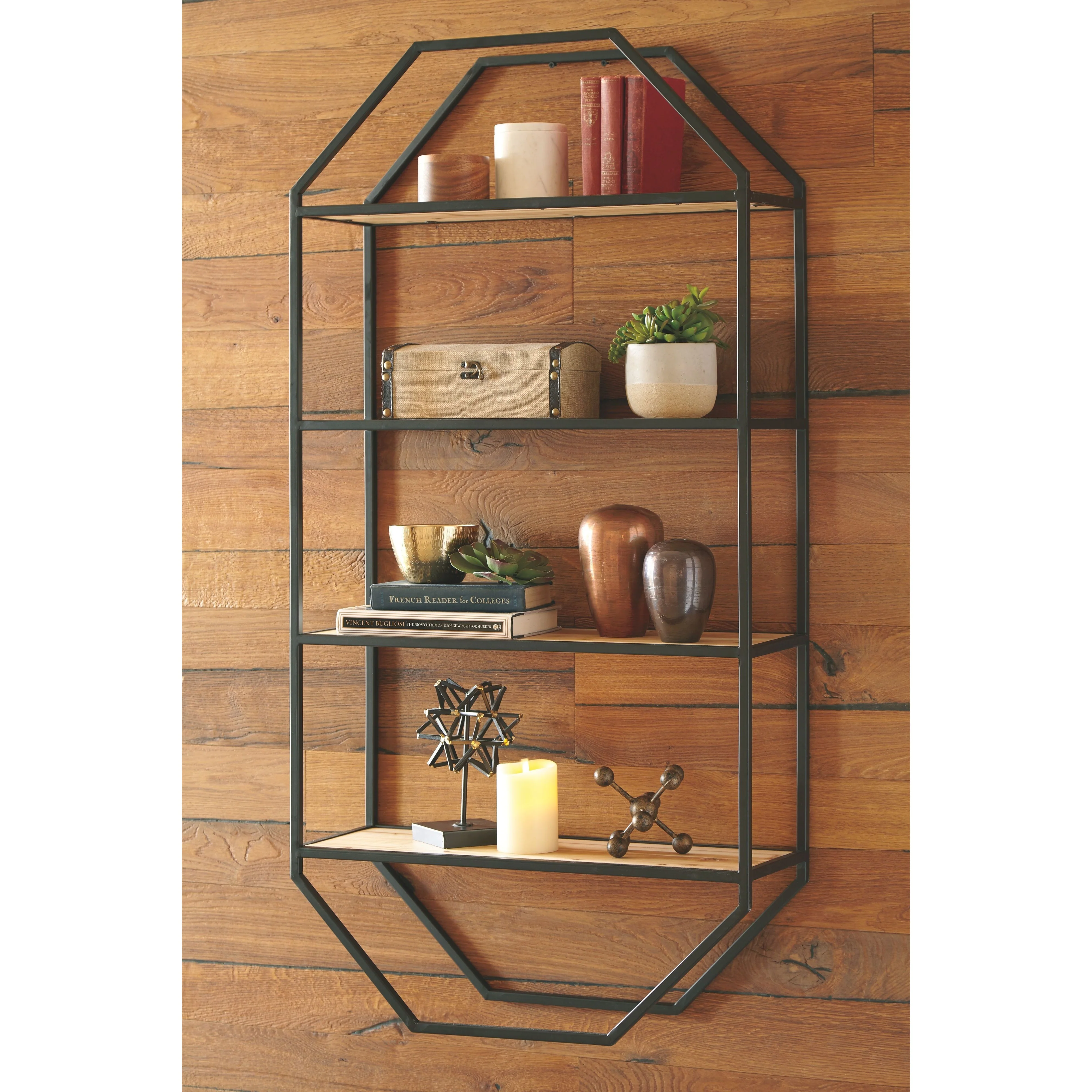 Elea - Black/natural - Wall Shelf - Image 2
