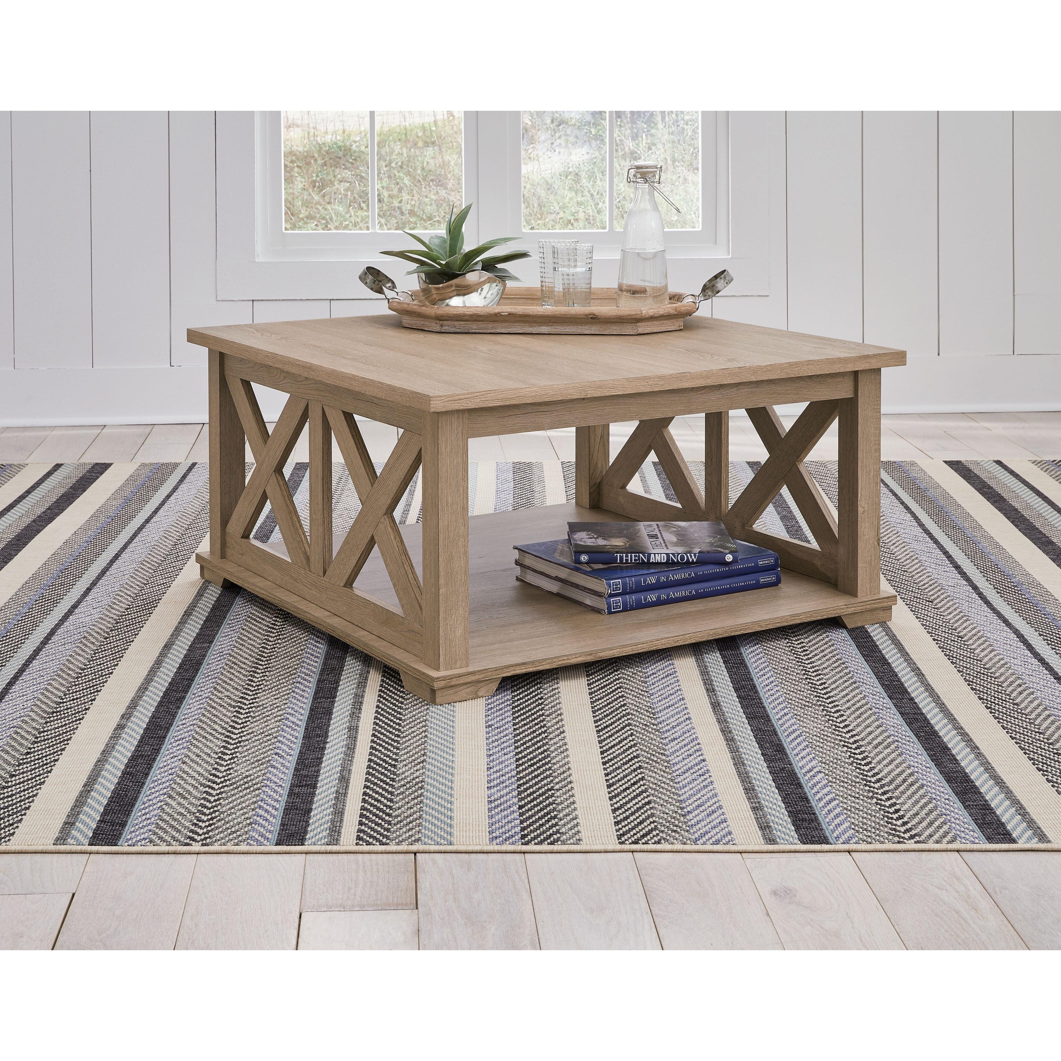 Elmferd - Light Brown - Square Cocktail Table - Image 9