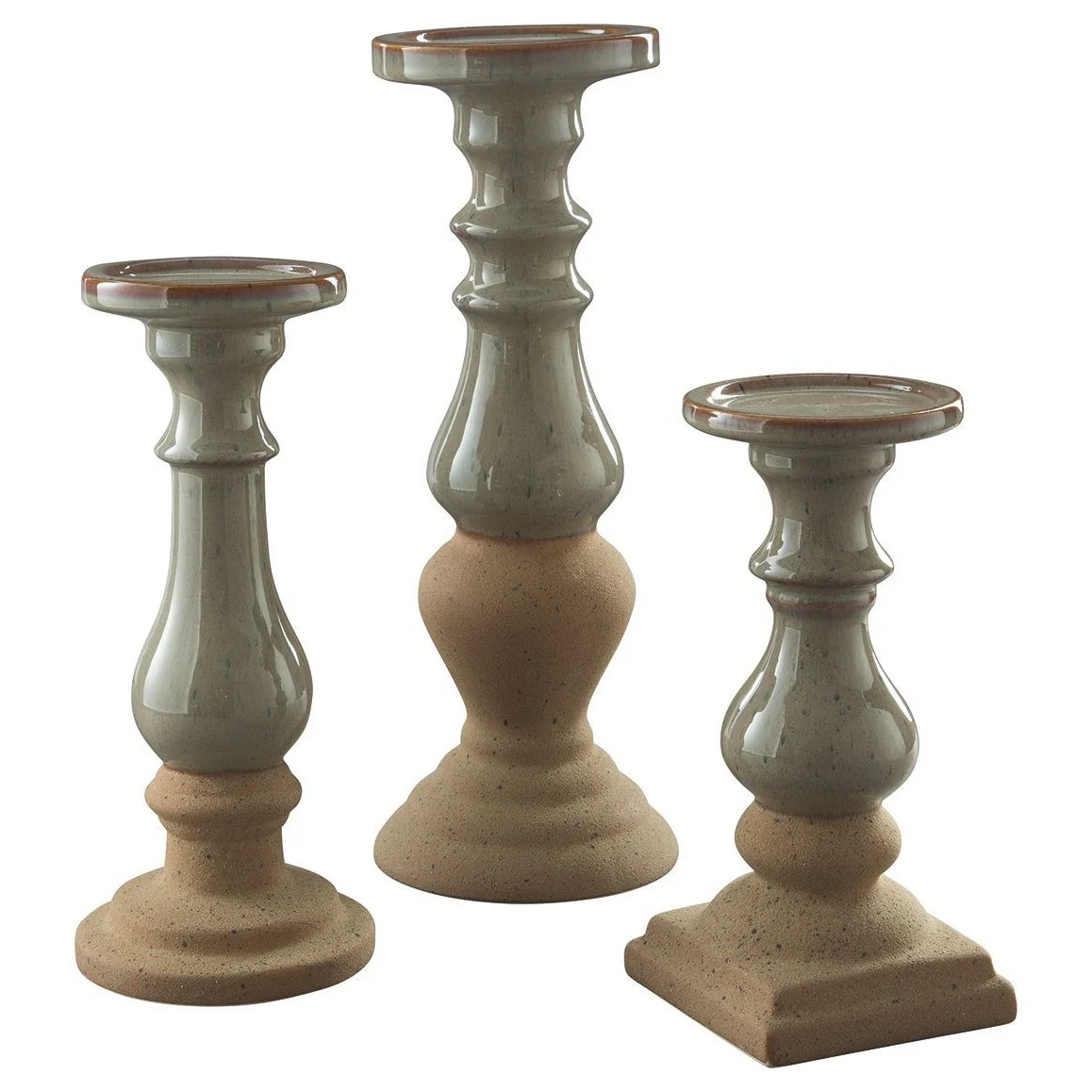 Emele - Taupe - Candle Holder Set (3/cn)