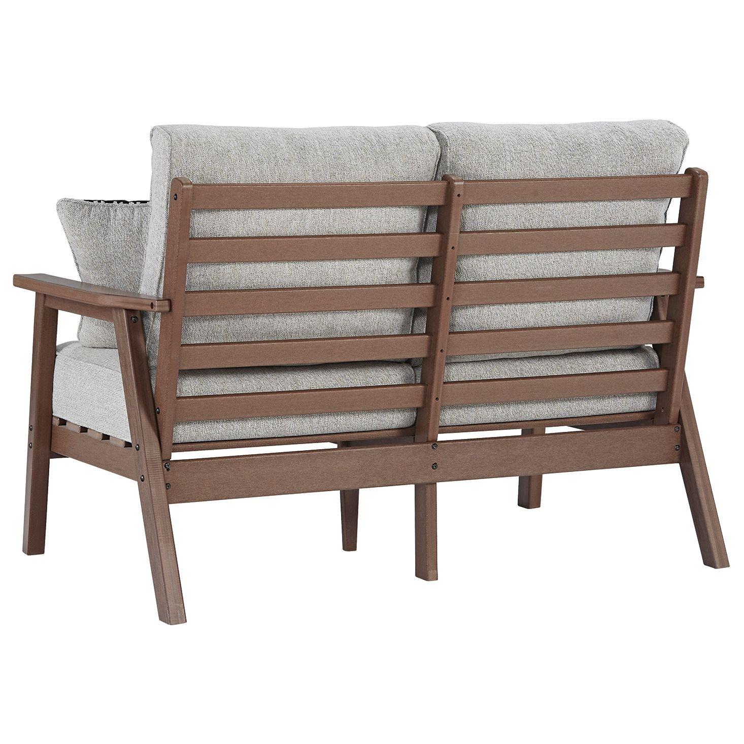 Emmeline - Brown/beige - Loveseat W/cushion - Image 5