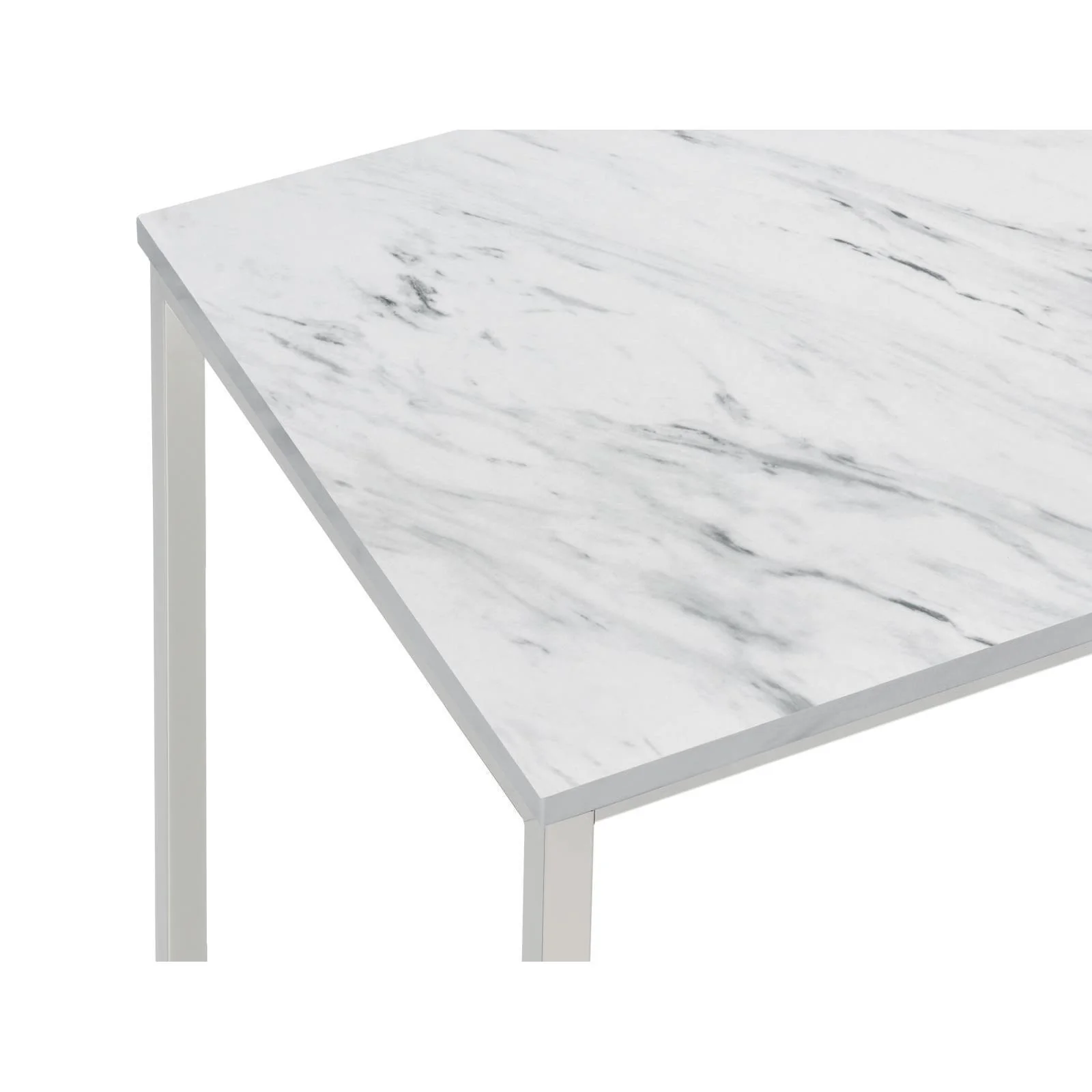 End Table Satin Nickel - White - Image 3